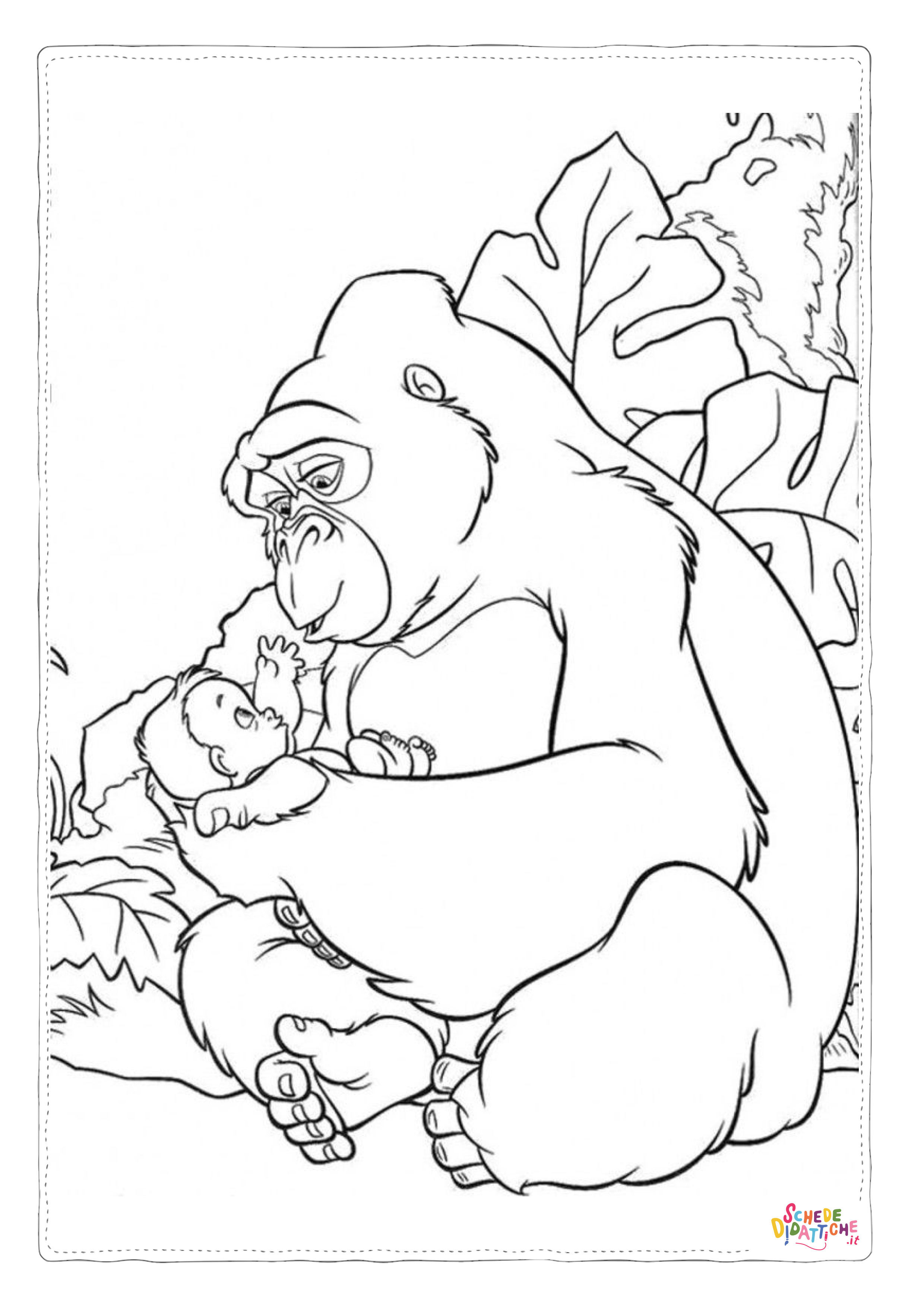 Disegno "Disegno di Tarzan da stampare e colorare 2" Disegno di Tarzan da stampare e colorare 2