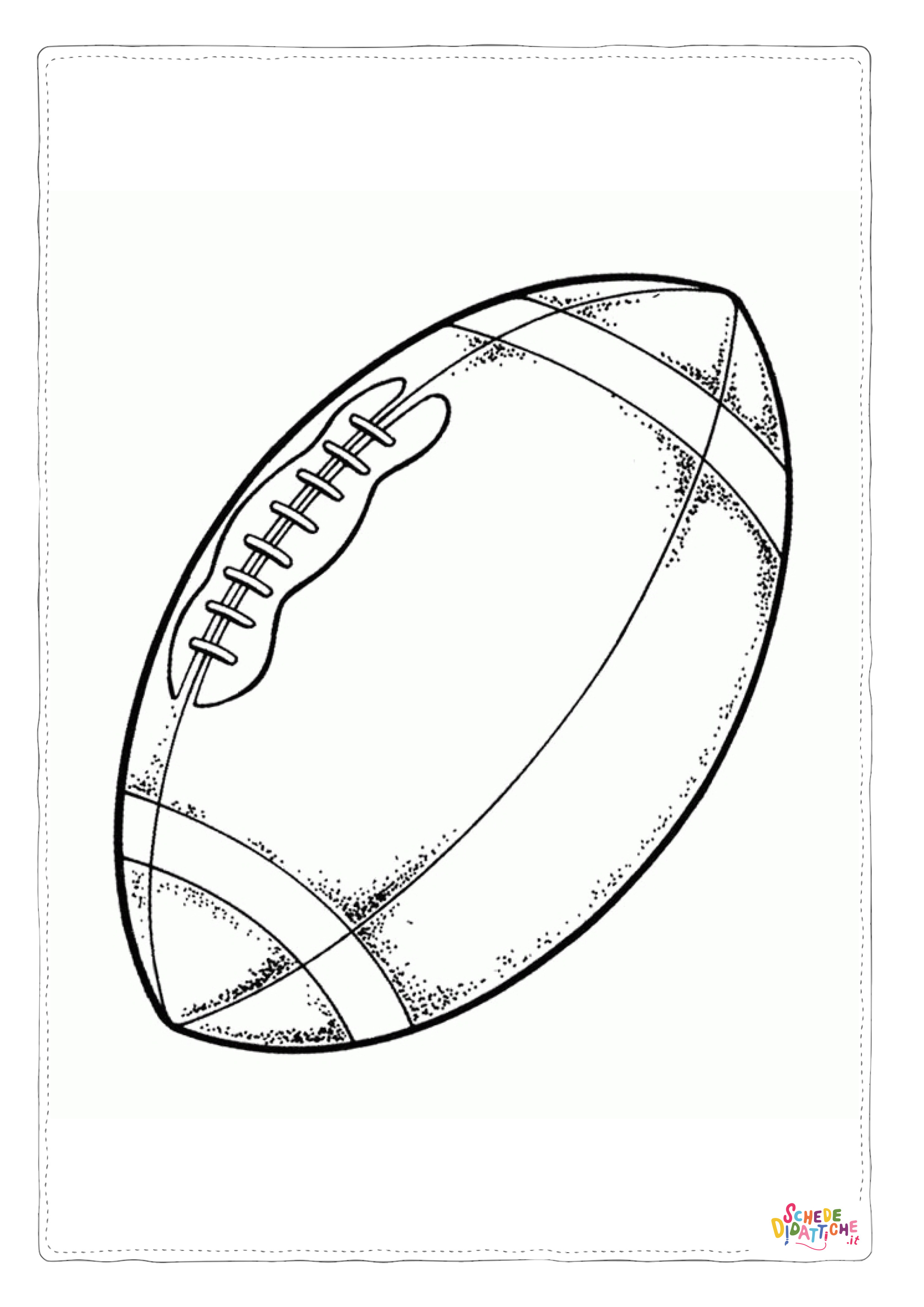 Disegno "Disegno di football americano da stampare e colorare 83" Disegno di football americano da stampare e colorare 83