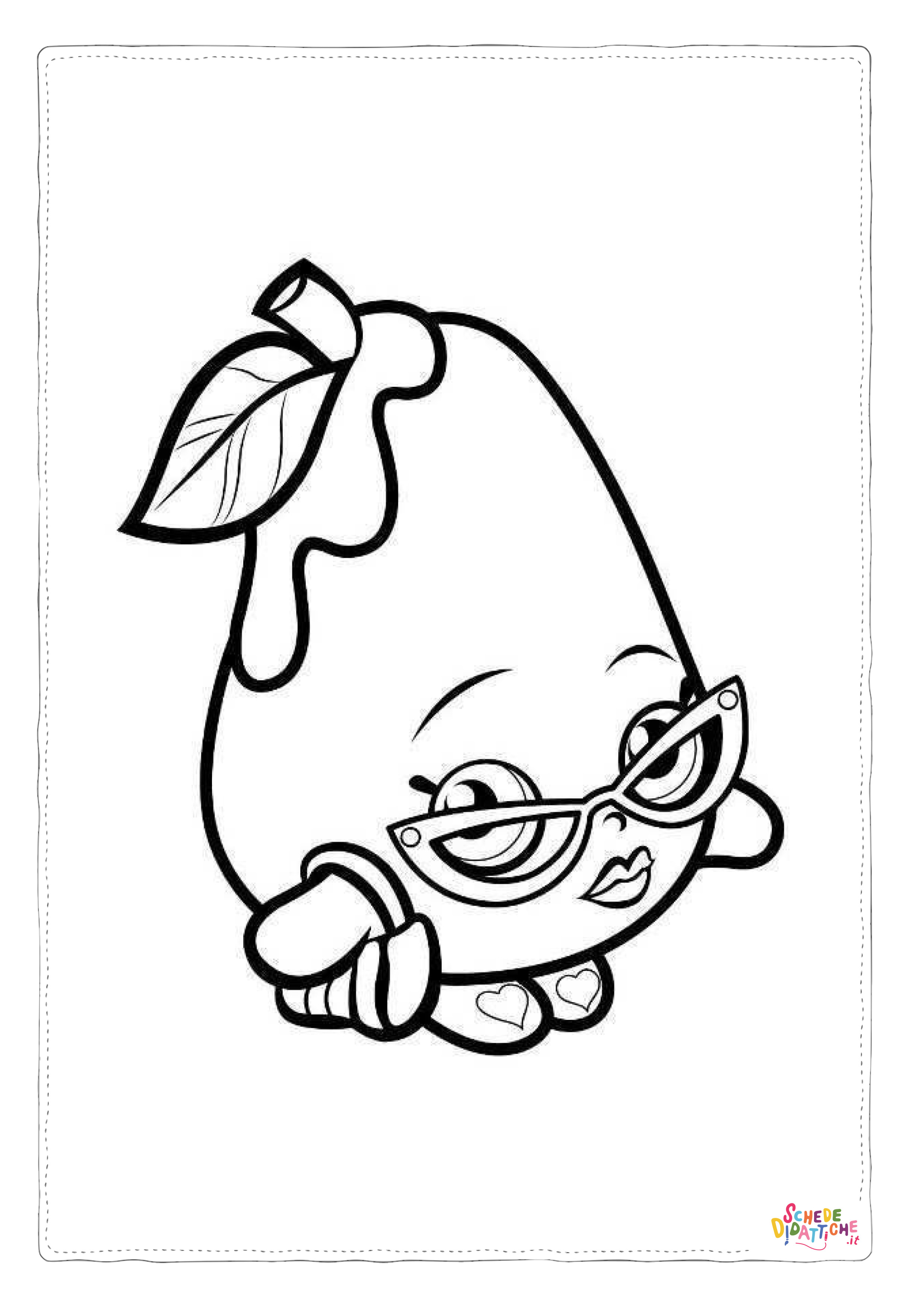 Disegno "Disegno di pera da stampare e colorare 16" Disegno di pera da stampare e colorare 16