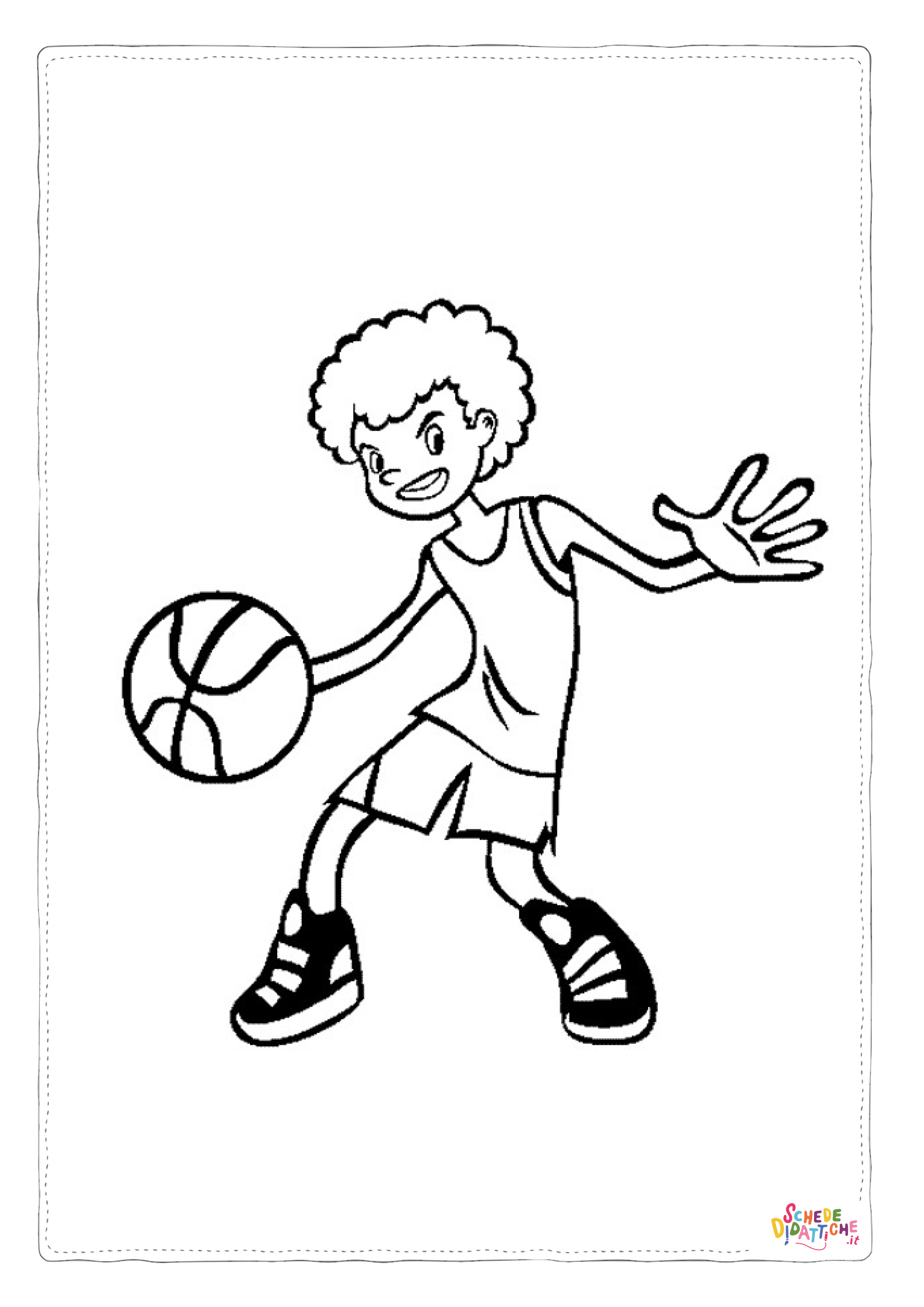 Disegno di basket da stampare e colorare 31