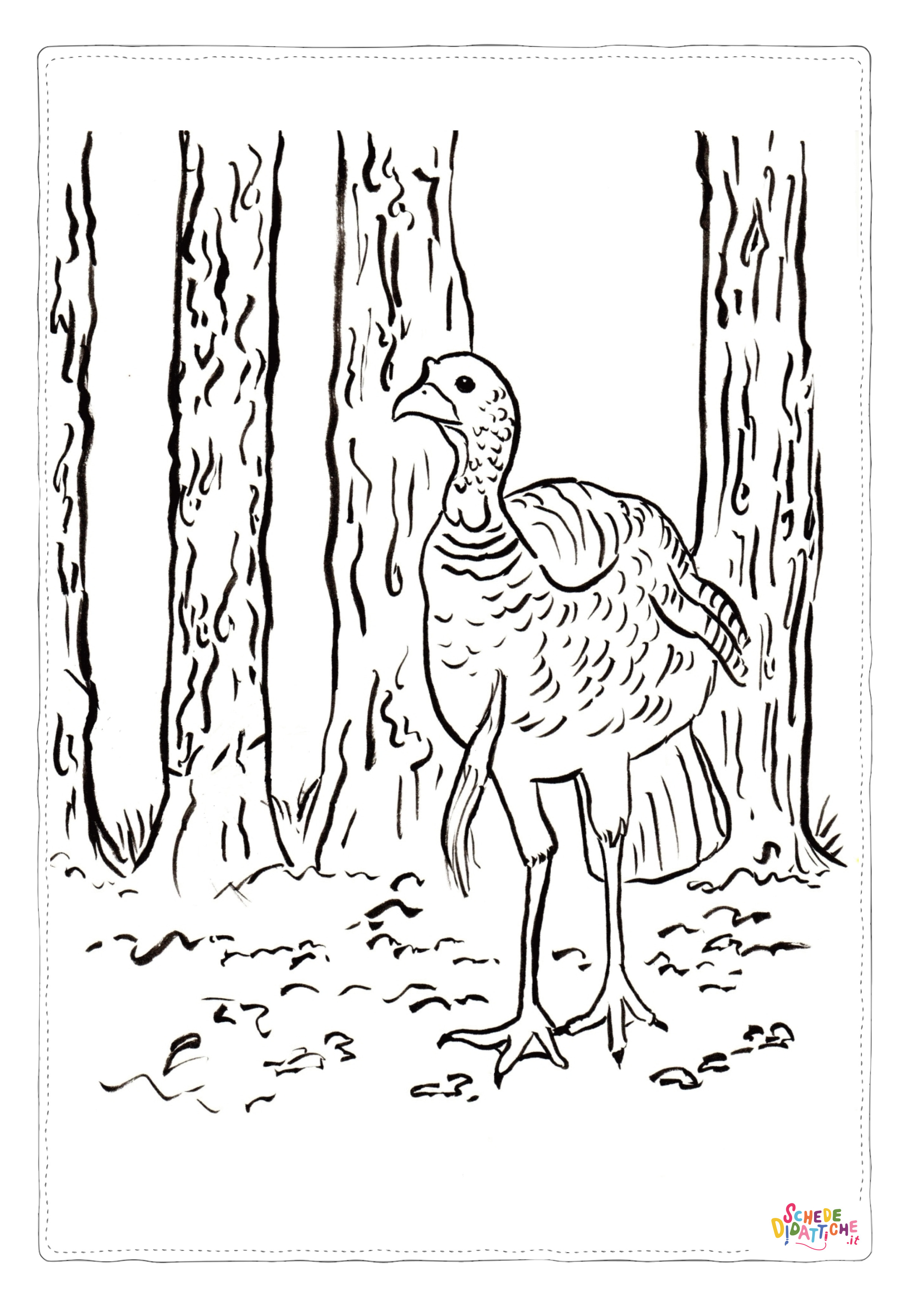 Disegno "Disegno di tacchino da stampare e colorare 20" Disegno di tacchino da stampare e colorare 20