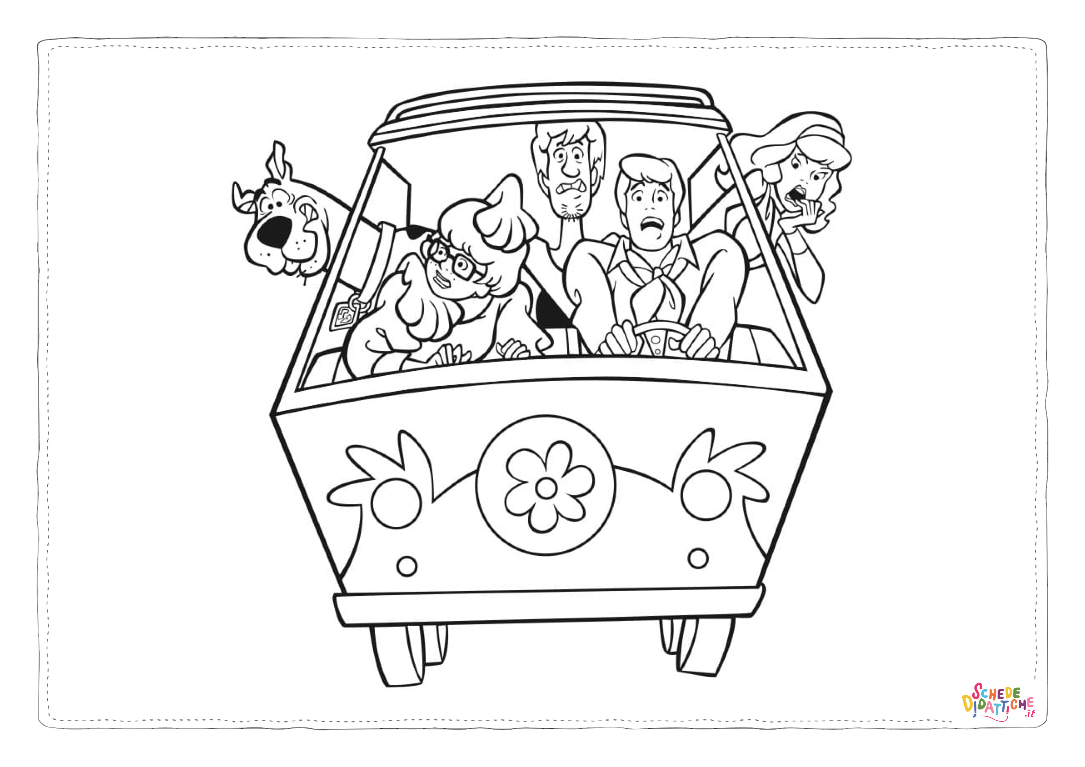 Disegno "Disegno di Scooby Doo da stampare e colorare 98" Disegno di Scooby Doo da stampare e colorare 98
