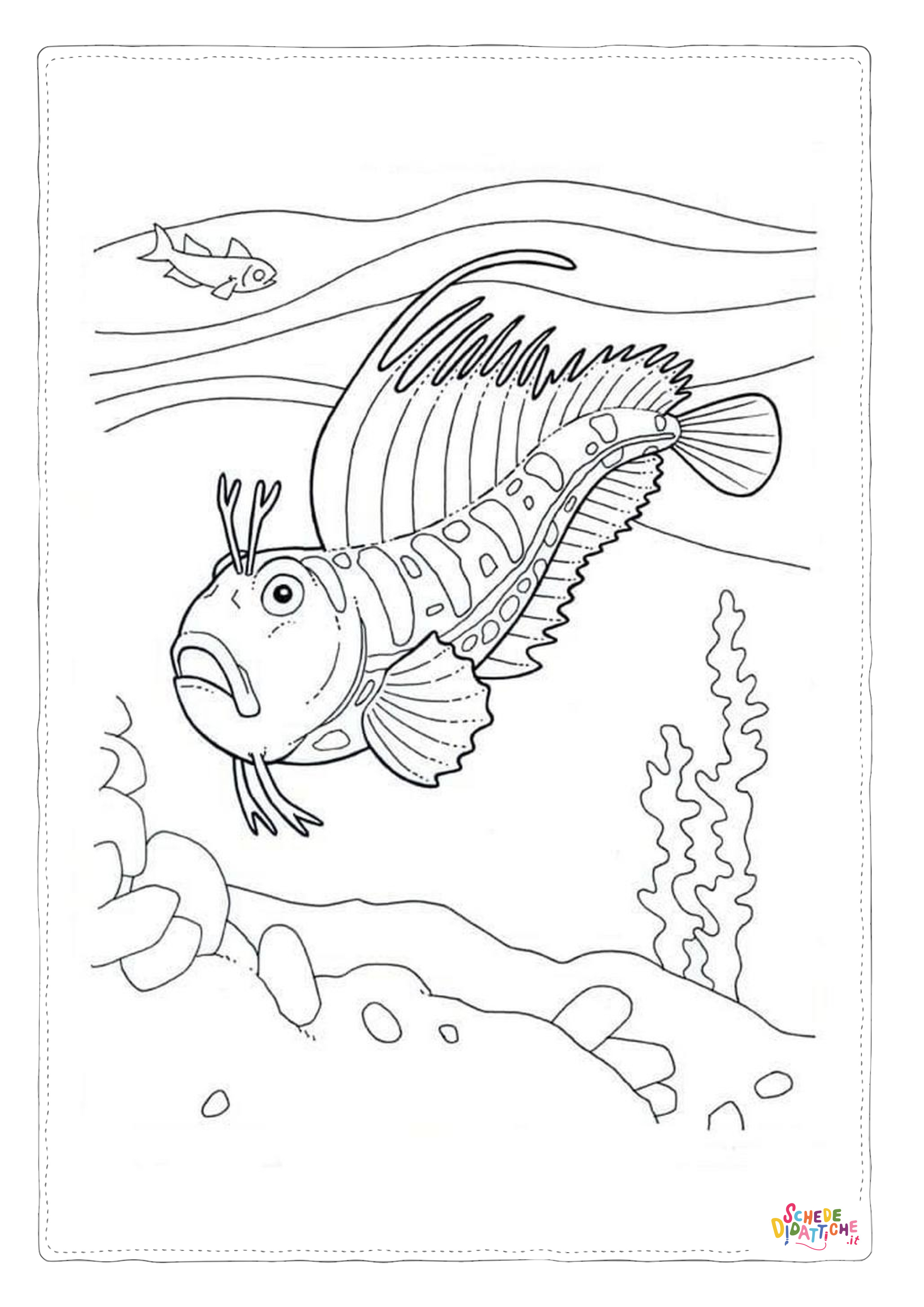 Disegno "Disegno di pesce da stampare e colorare 189" Disegno di pesce da stampare e colorare 189