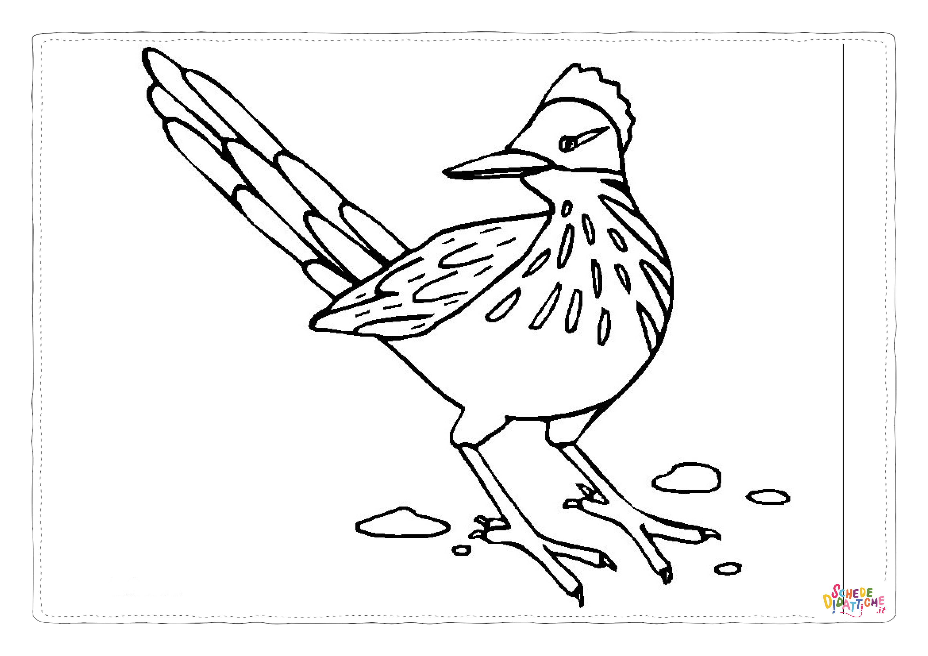 Disegno "Disegno di passero da stampare e colorare 23" Disegno di passero da stampare e colorare 23