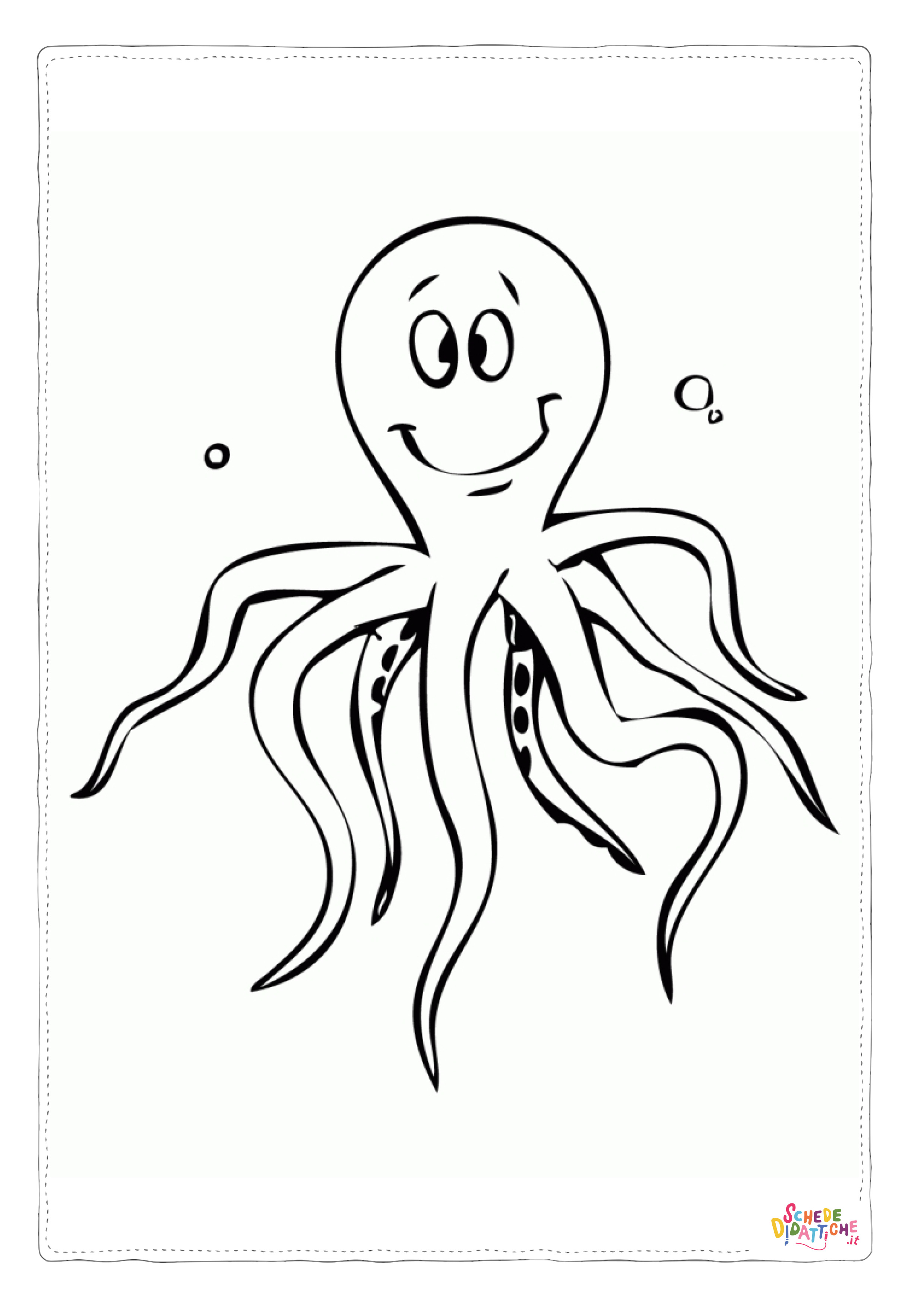 Disegno "Disegno di polpo da stampare e colorare 14" Disegno di polpo da stampare e colorare 14
