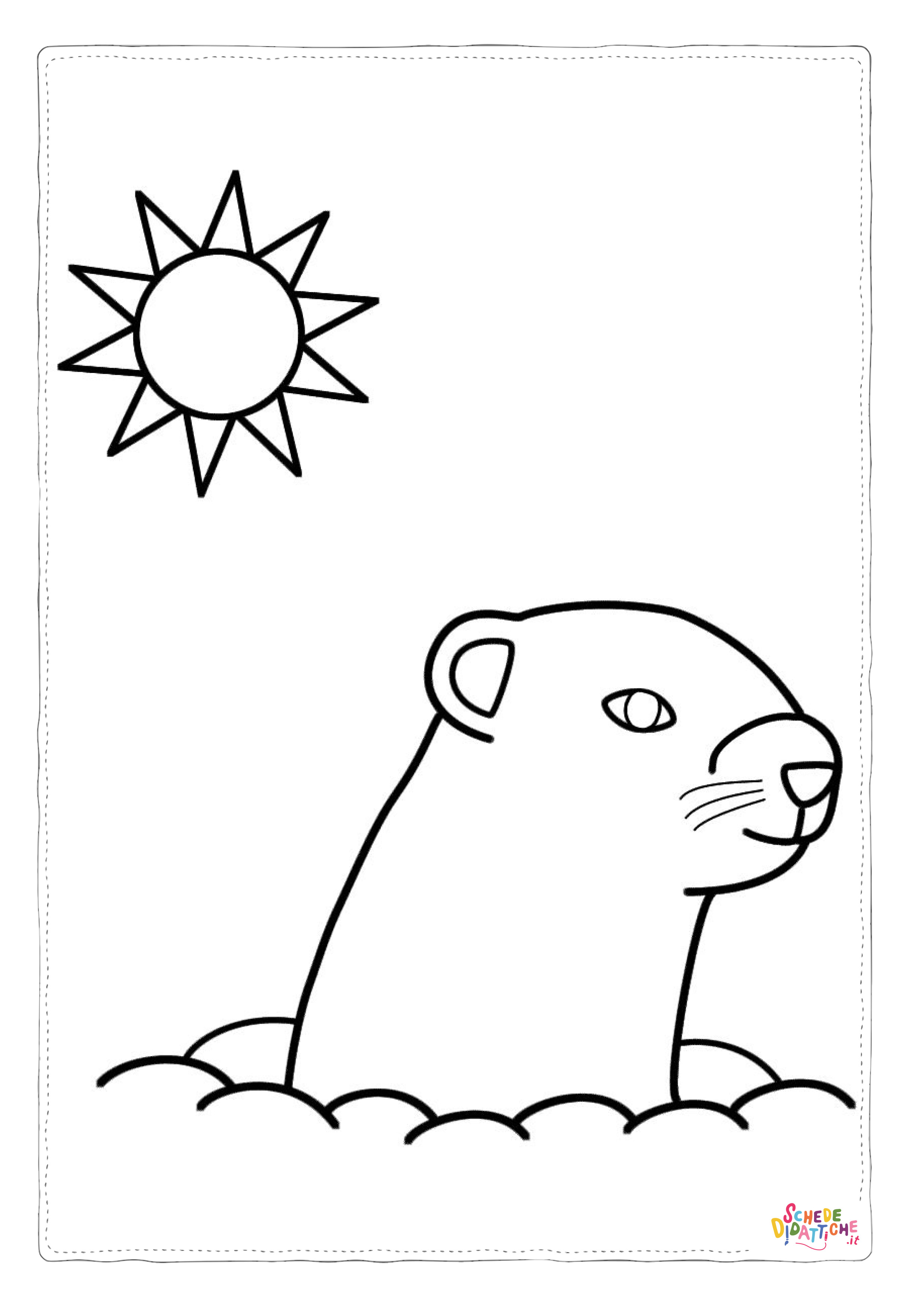 Disegno di lontra da stampare e colorare 6