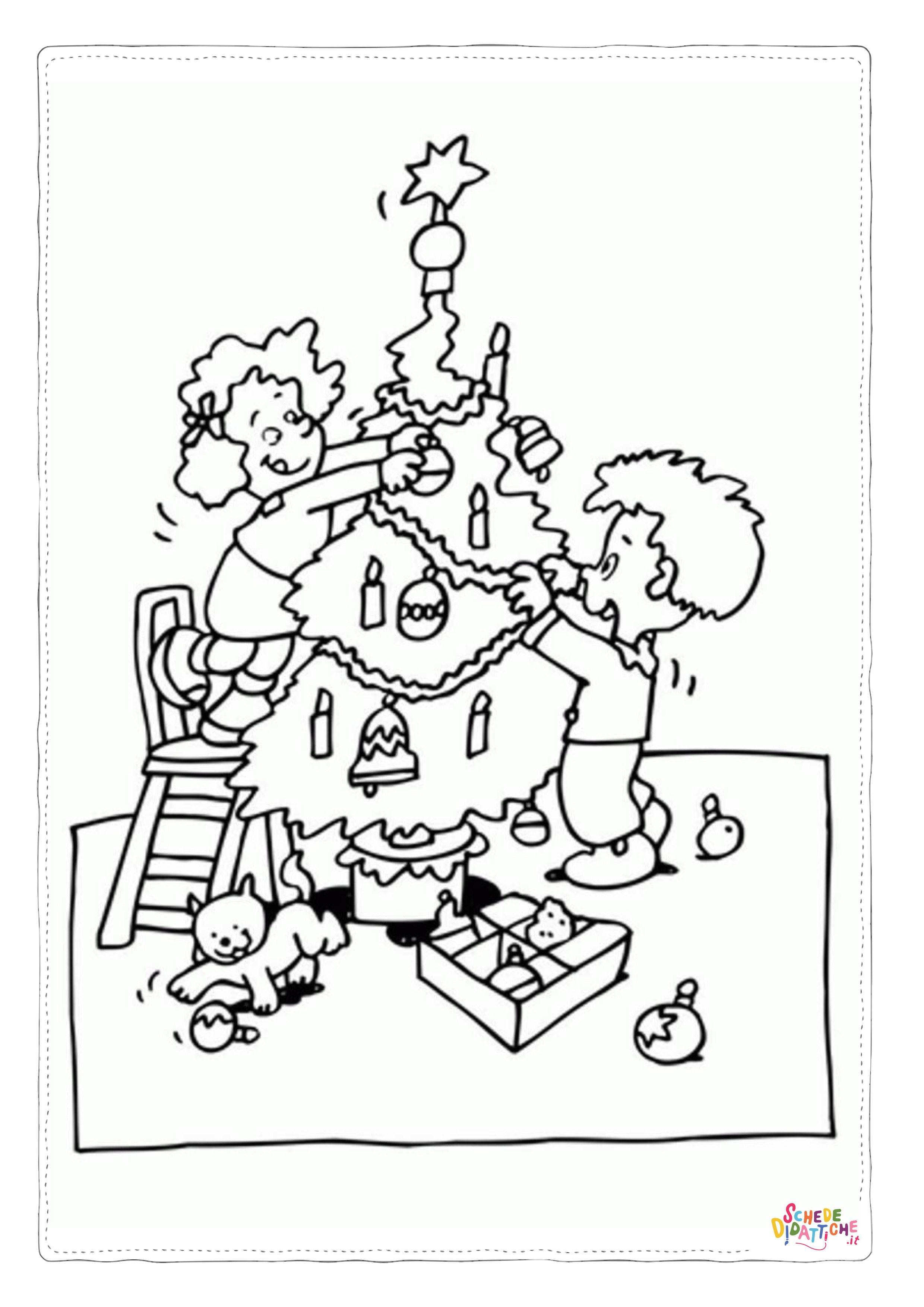 Disegno "Disegno di albero di Natale da stampare e colorare 243" Disegno di albero di Natale da stampare e colorare 243