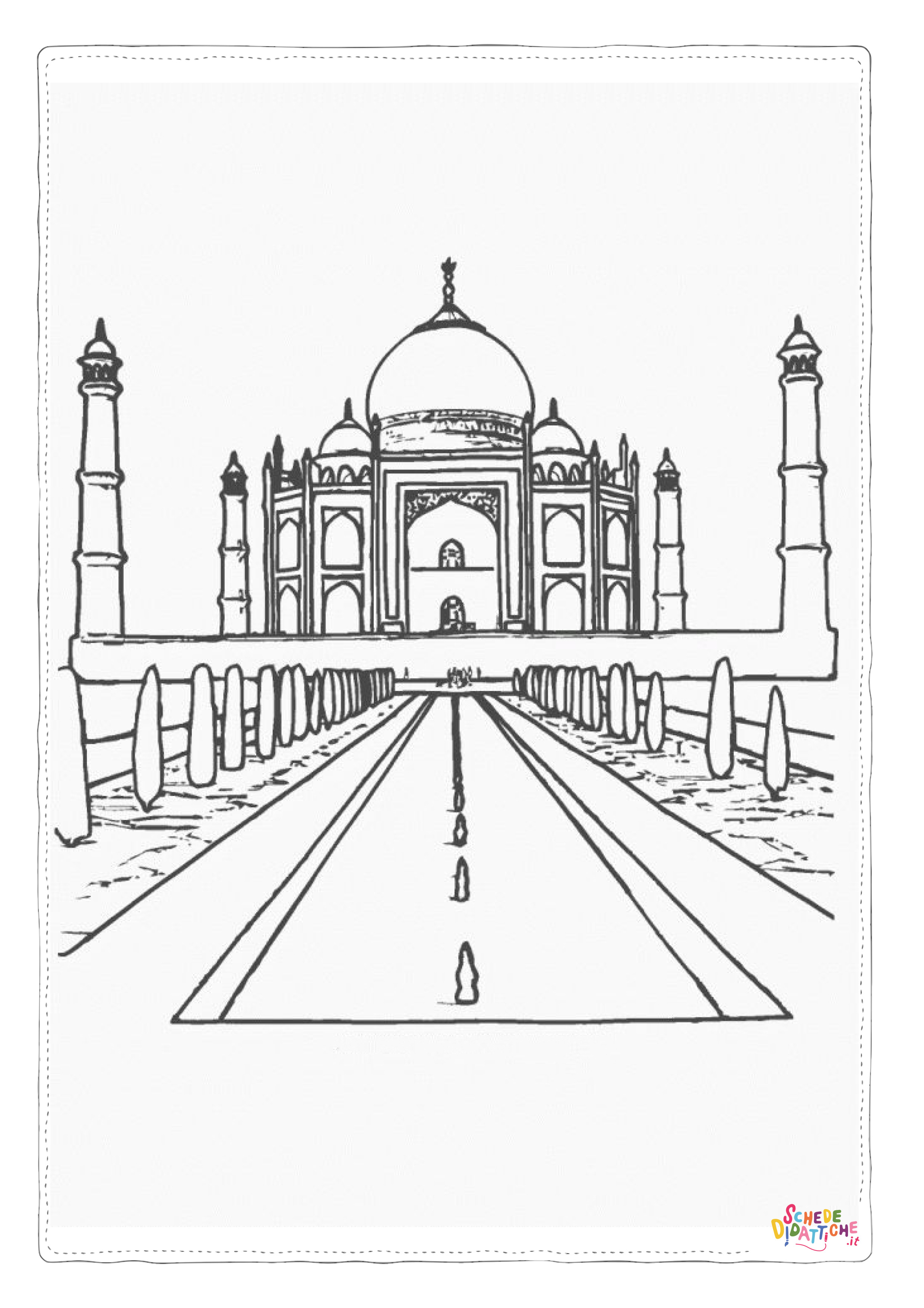 Disegno "Disegno di monumento famoso da stampare e colorare 4" Disegno di monumento famoso da stampare e colorare 4