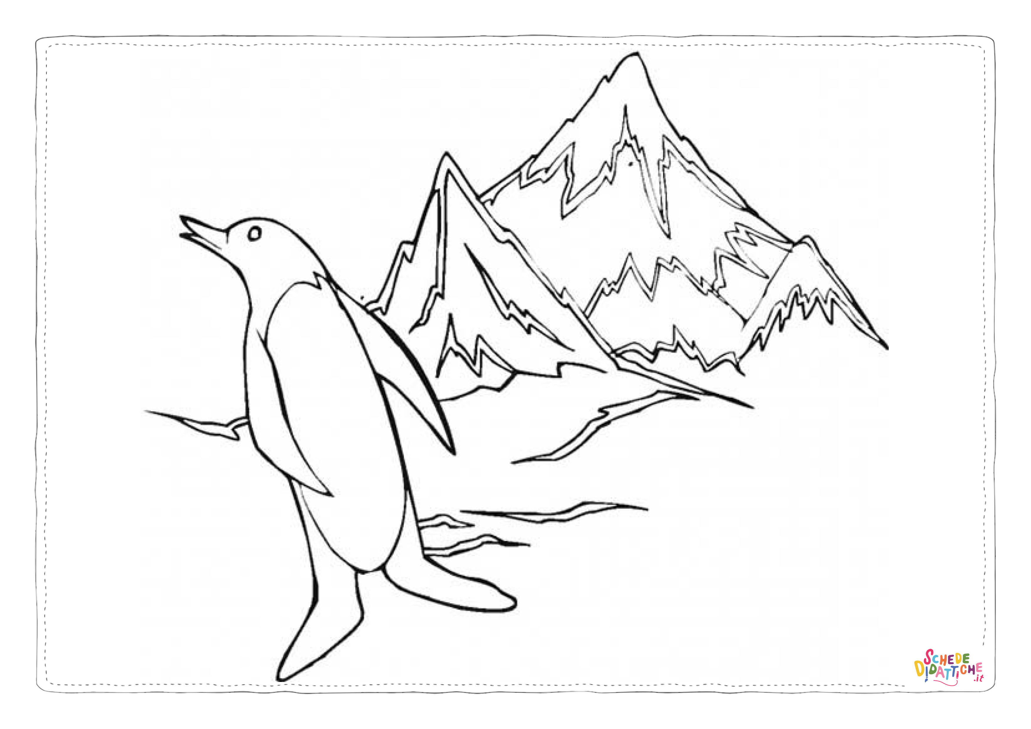 Disegno "Disegno di pinguino da stampare e colorare 24" Disegno di pinguino da stampare e colorare 24