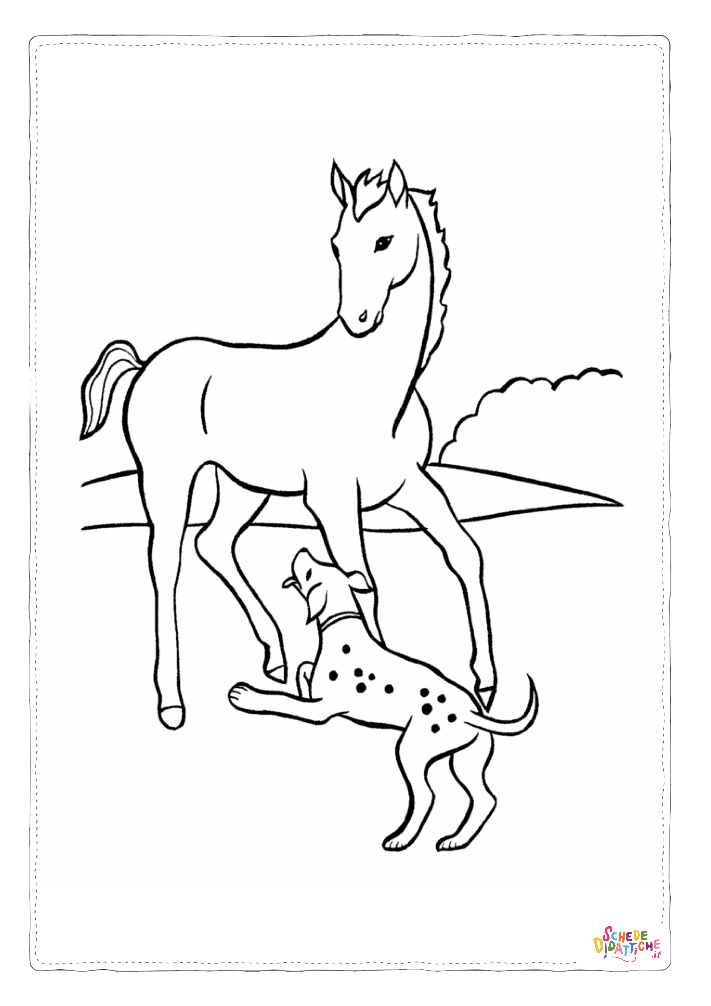 Disegno "Disegno di cavallo da stampare e colorare 34" Disegno di cavallo da stampare e colorare 34