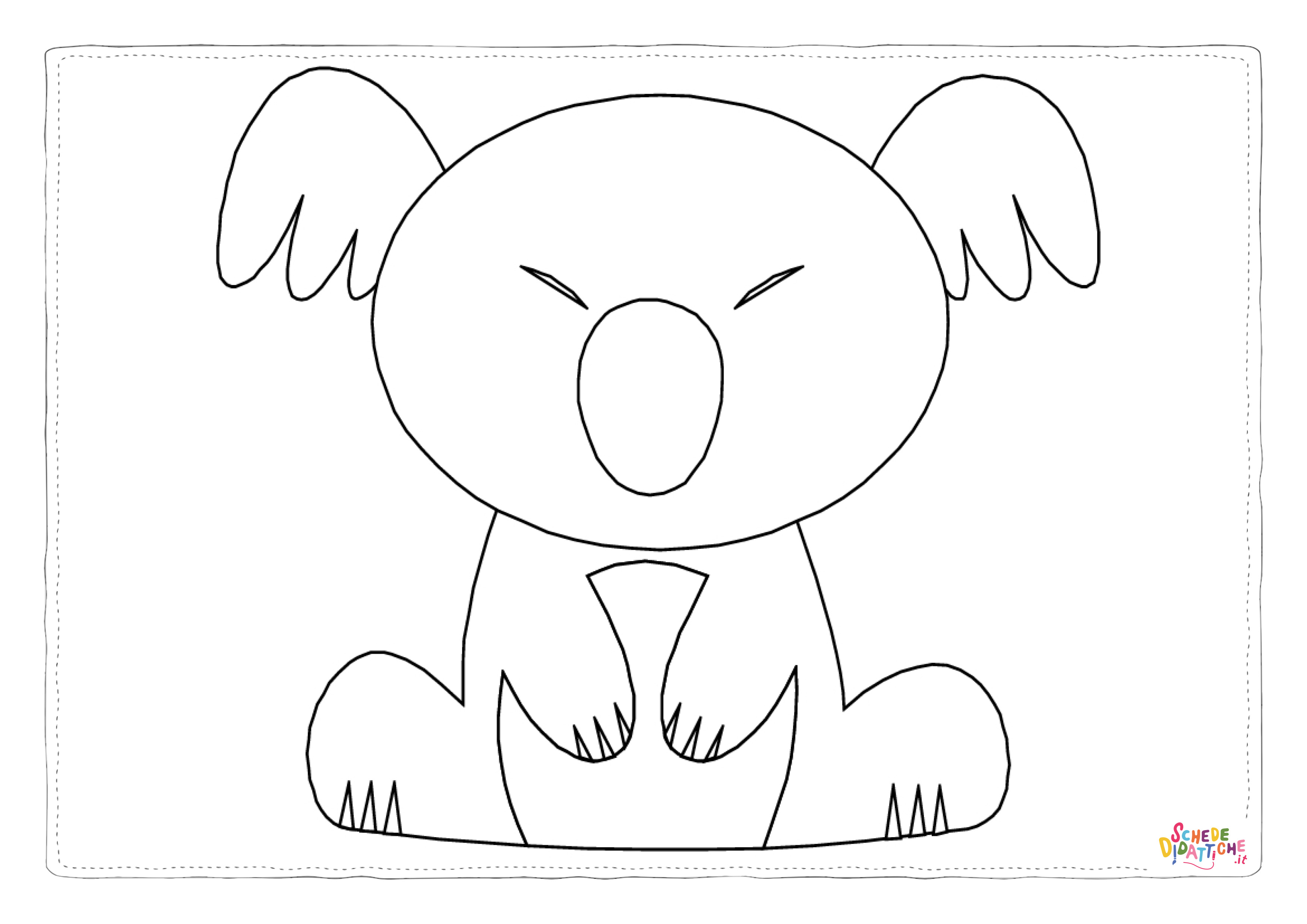 Disegno di koala da stampare e colorare 2