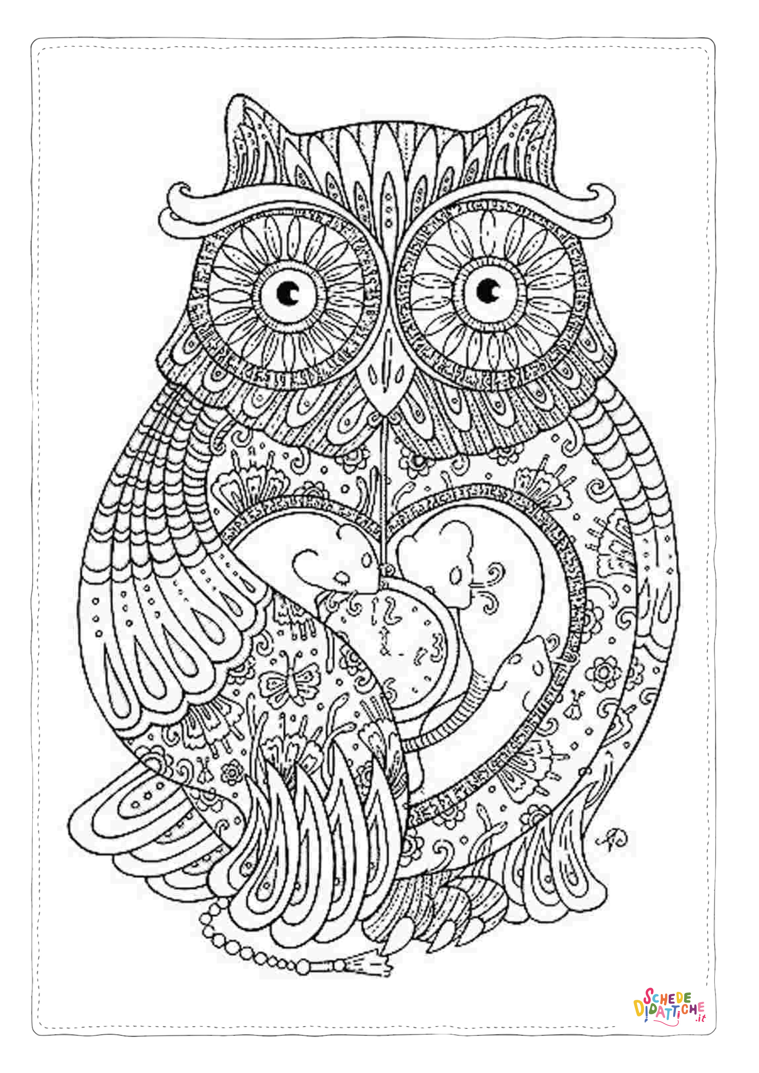 Disegno di mandala da stampare e colorare 1147