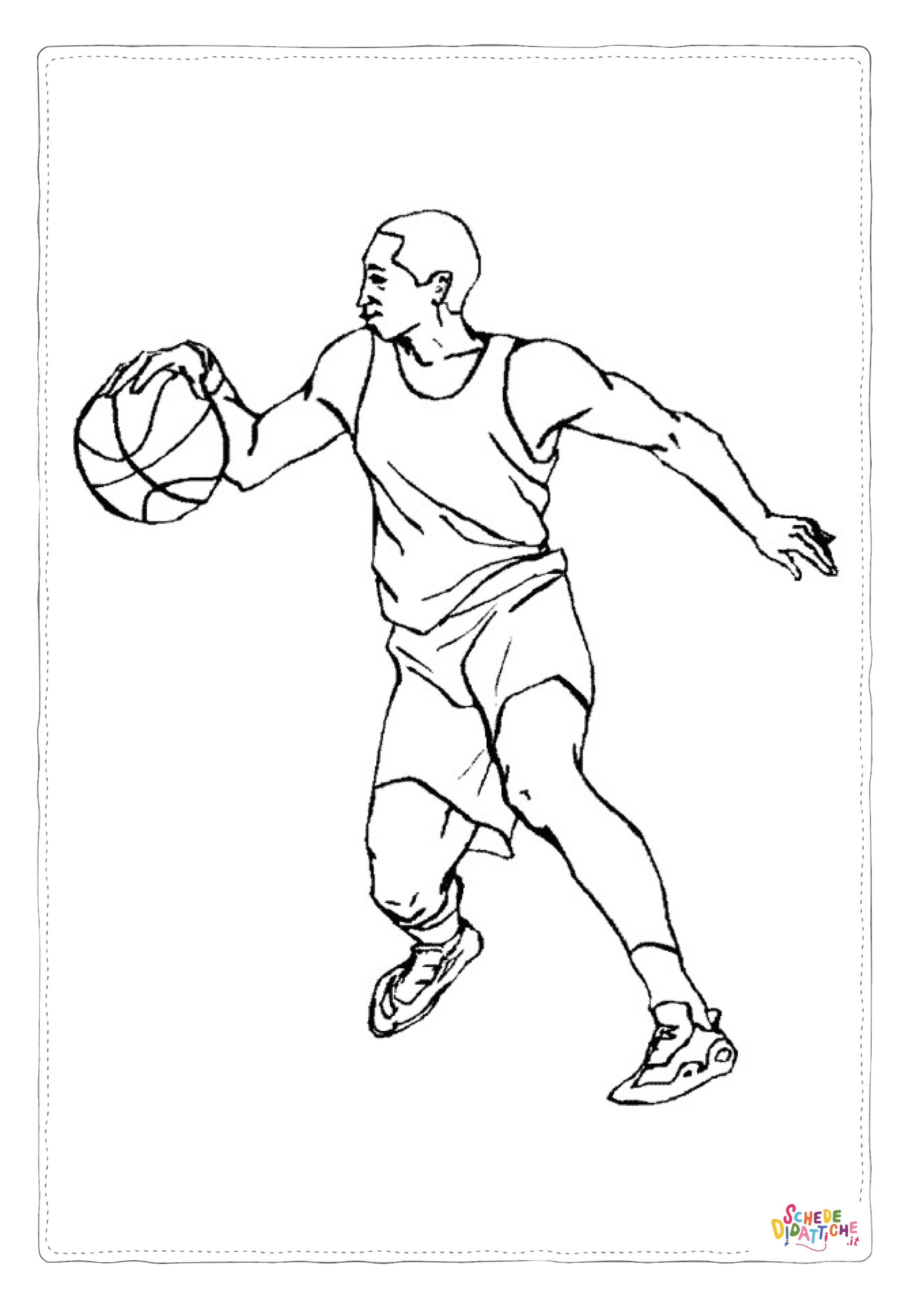 Disegno di basket da stampare e colorare 32
