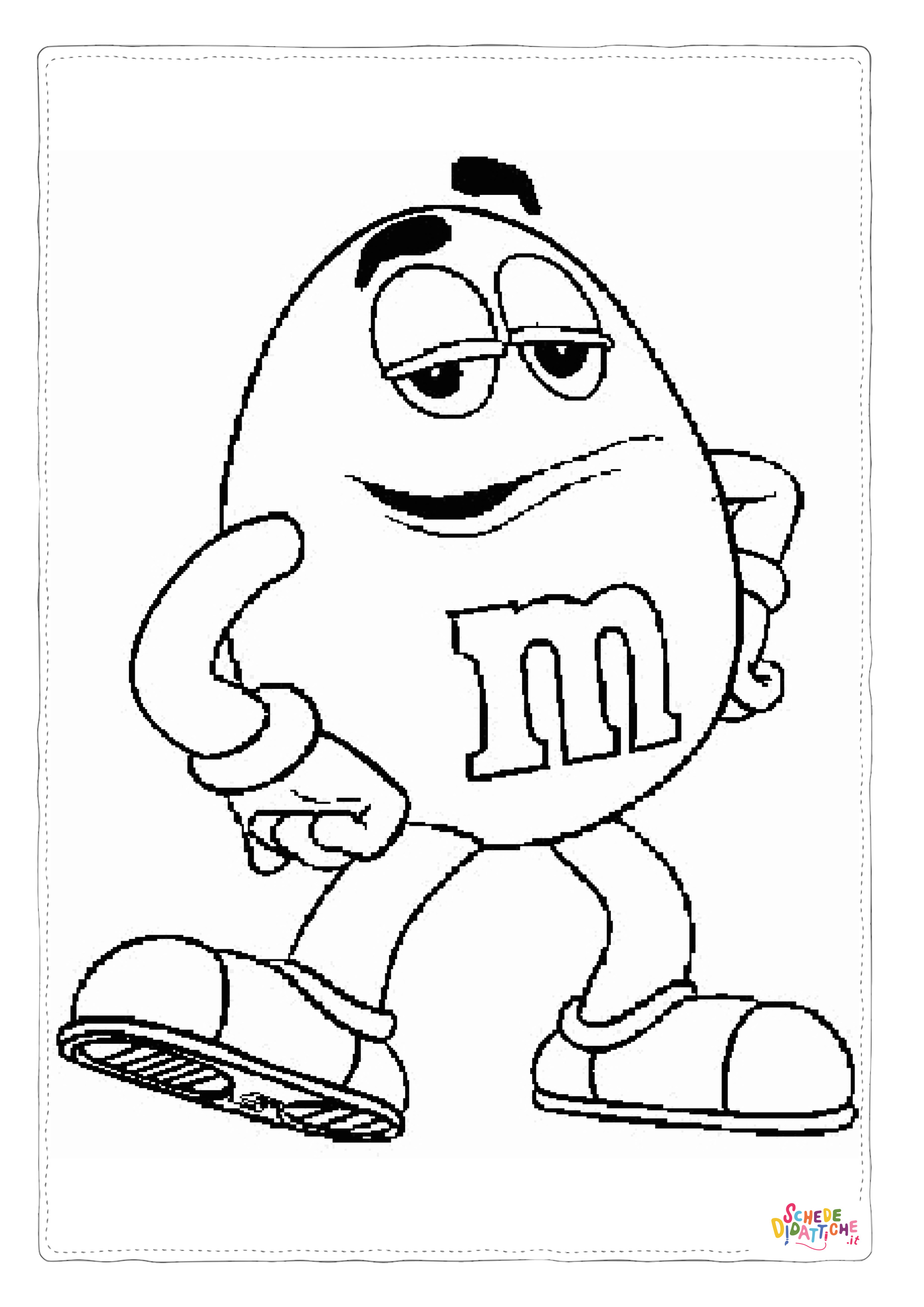 Disegno "Disegno di M&M'S da stampare e colorare" Disegno di M&M'S da stampare e colorare