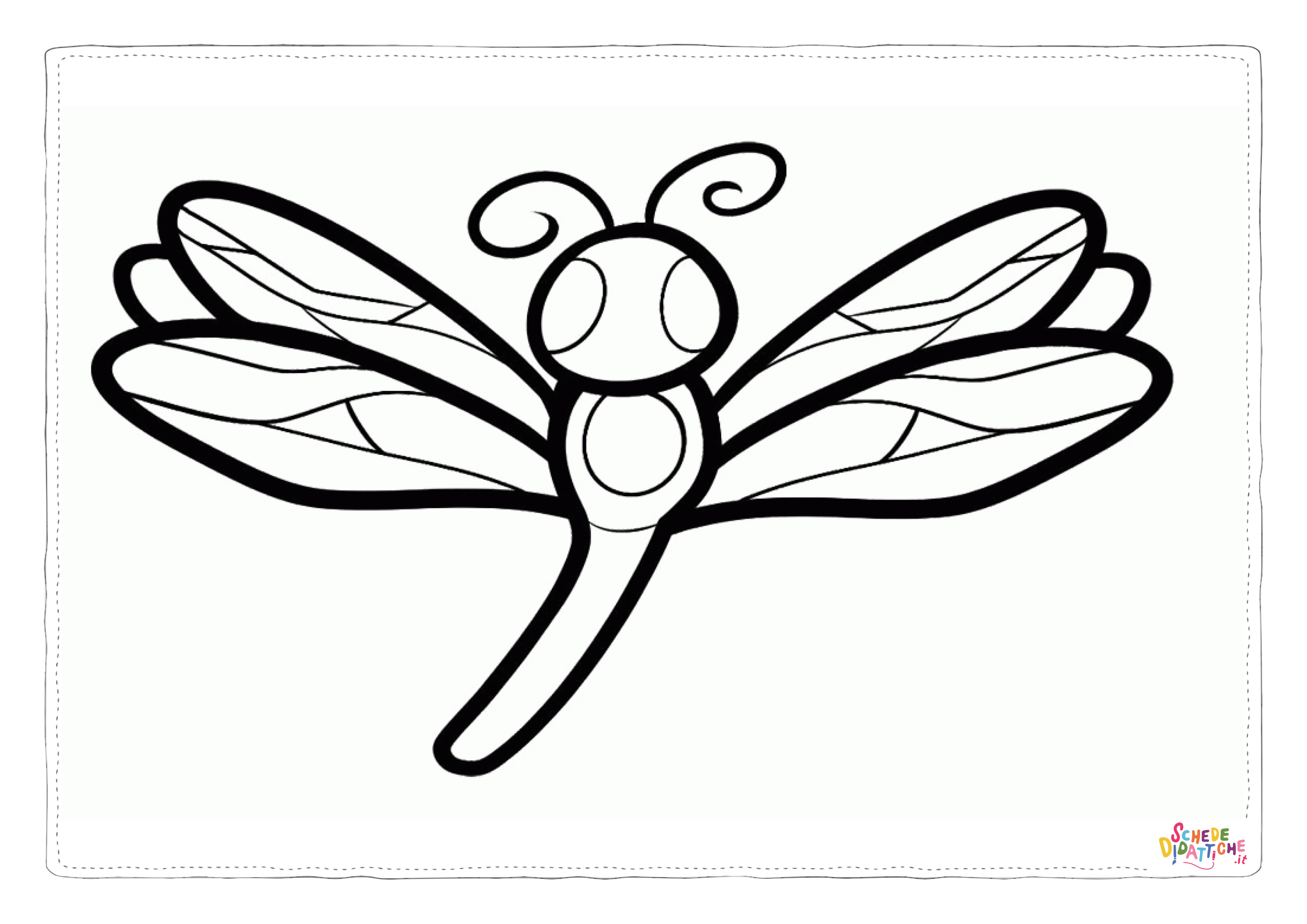 Disegno di libellula da stampare e colorare 10