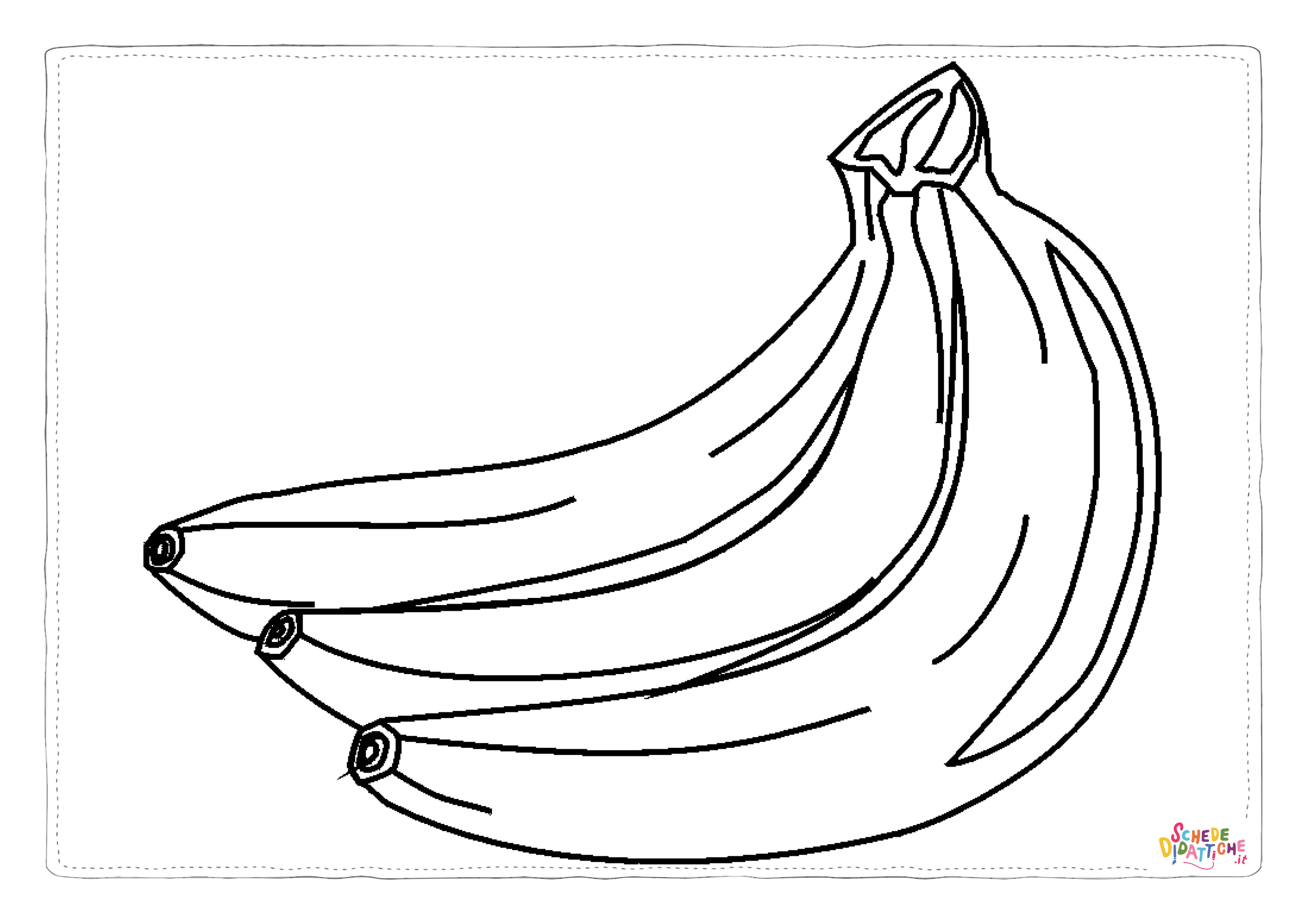 Disegno "Disegno di banana da stampare e colorare 2" Disegno di banana da stampare e colorare 2