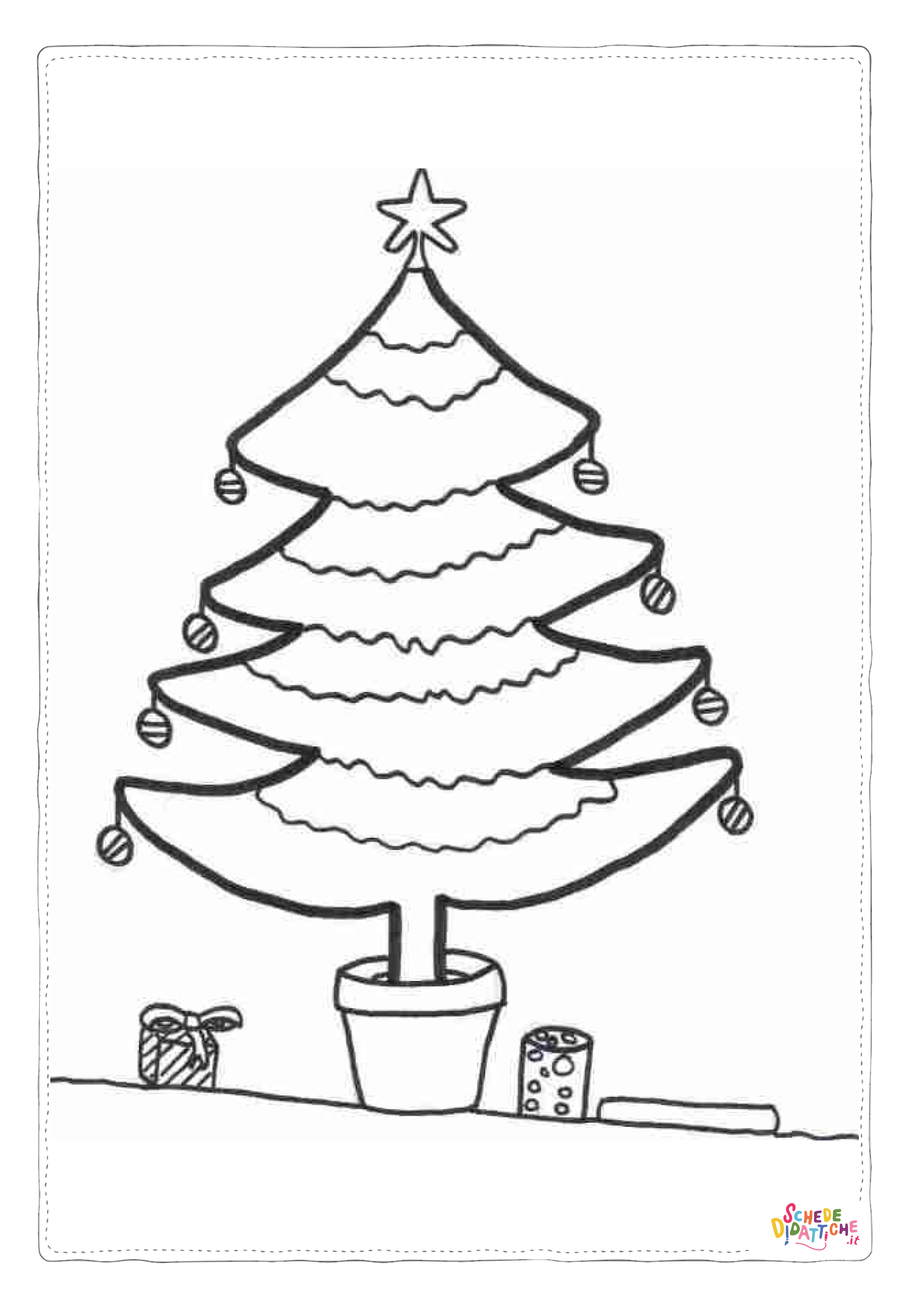 Disegno "Disegno di albero di Natale da stampare e colorare 81" Disegno di albero di Natale da stampare e colorare 81