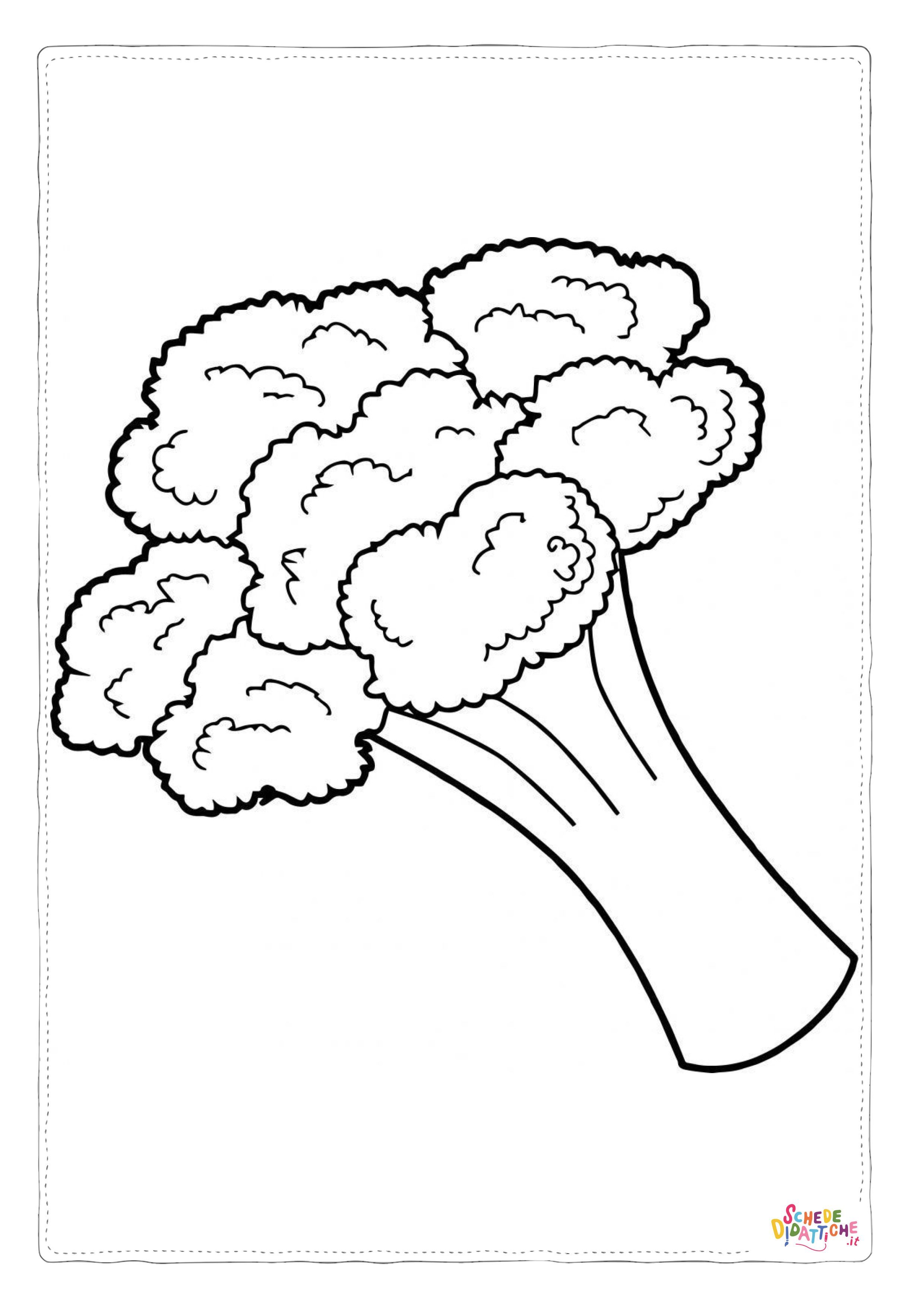 Disegno di broccolo da stampare e colorare 13