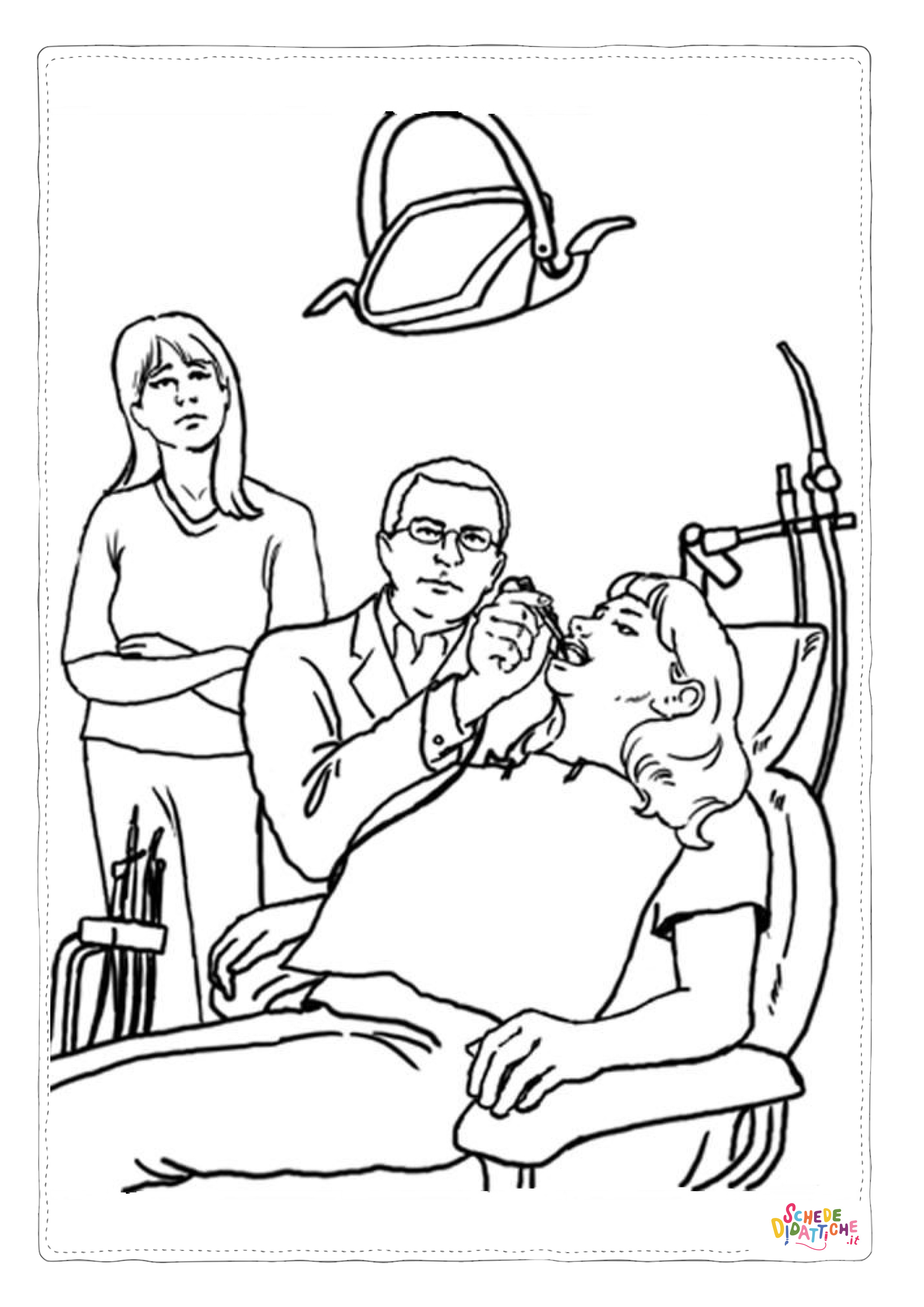 Disegno di dentista da stampare e colorare 8