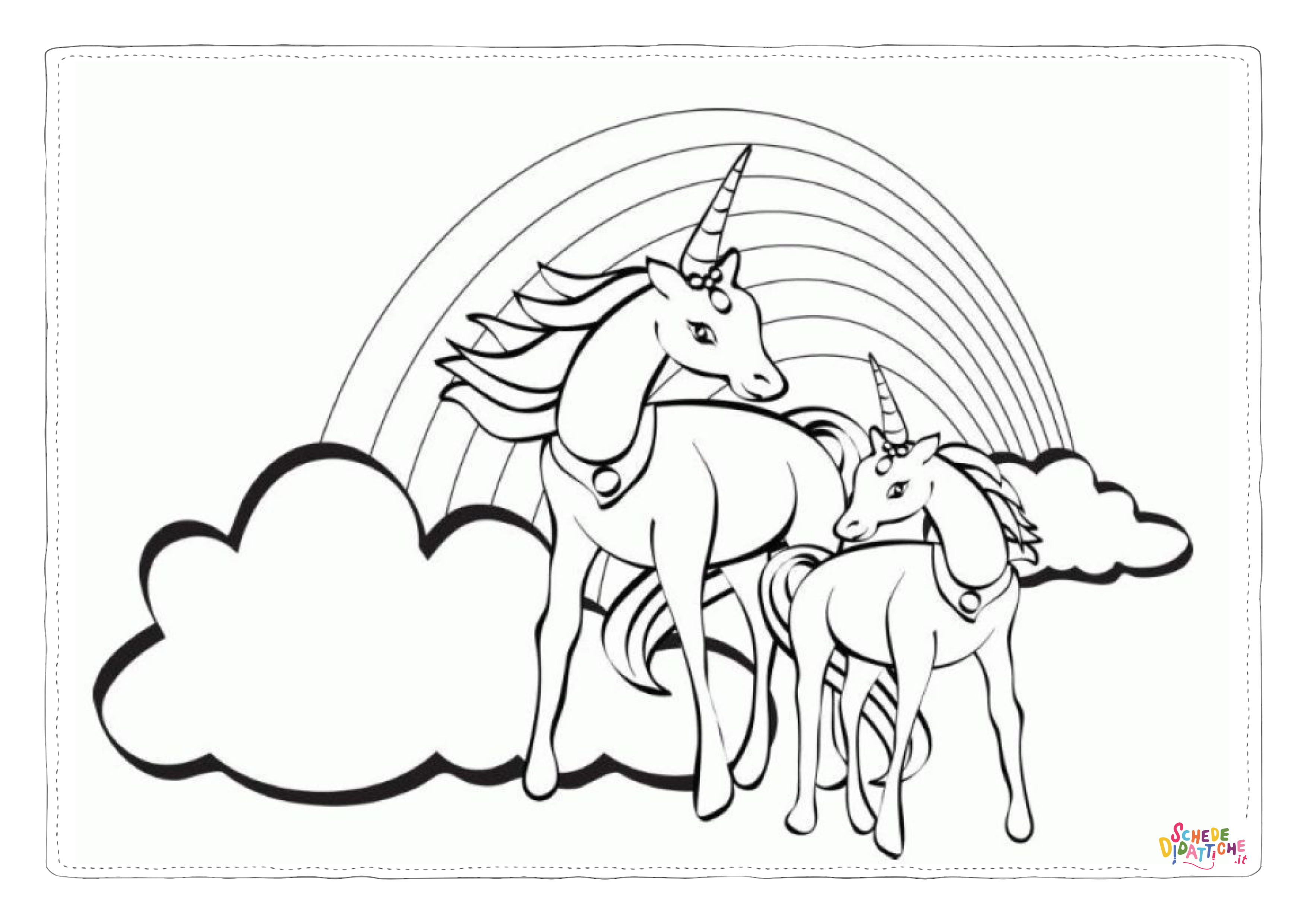 Disegno "Disegno di unicorno da stampare e colorare 32" Disegno di unicorno da stampare e colorare 32