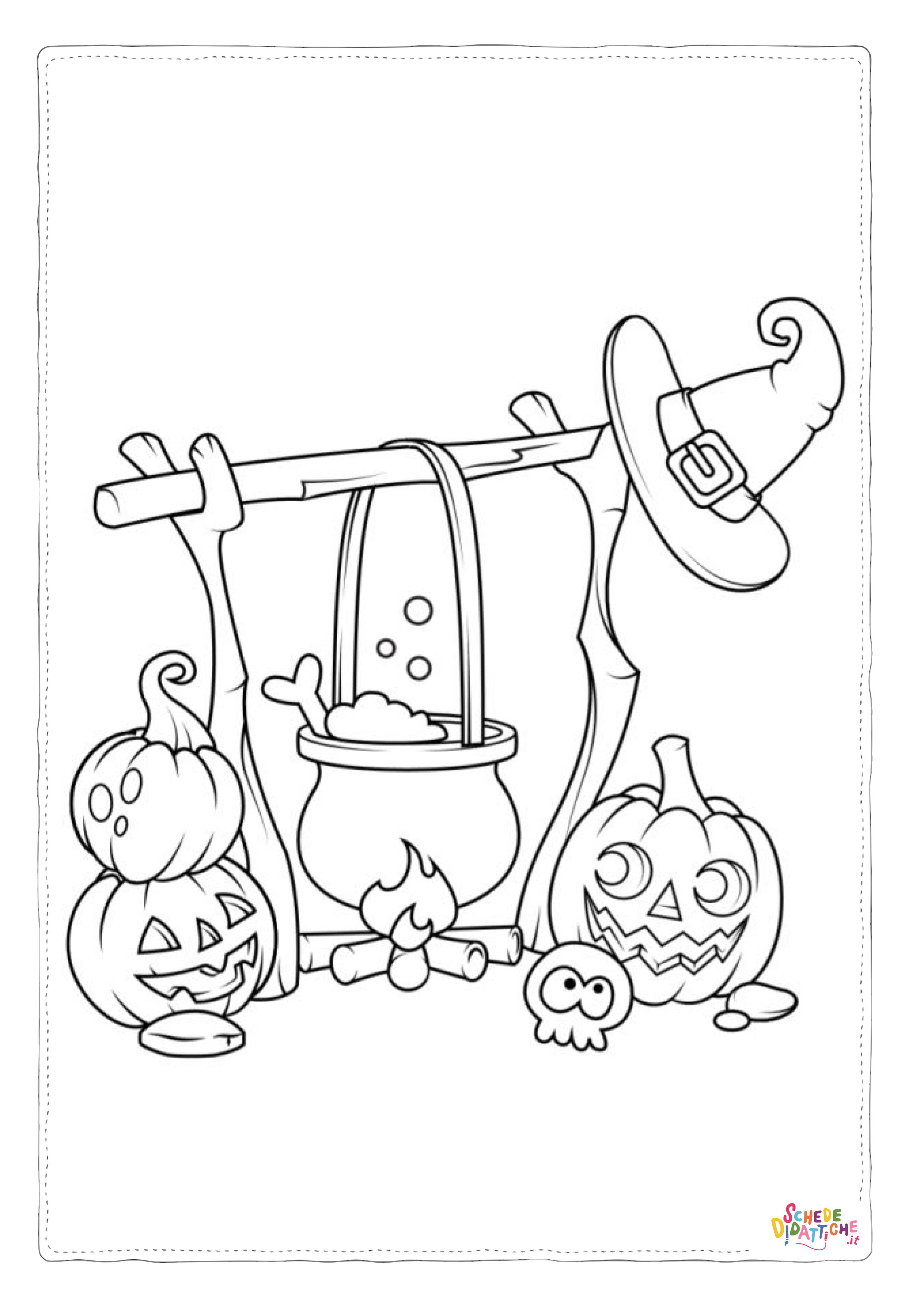 Disegno "Disegno di zucca di Halloween da stampare e colorare 104" Disegno di zucca di Halloween da stampare e colorare 104