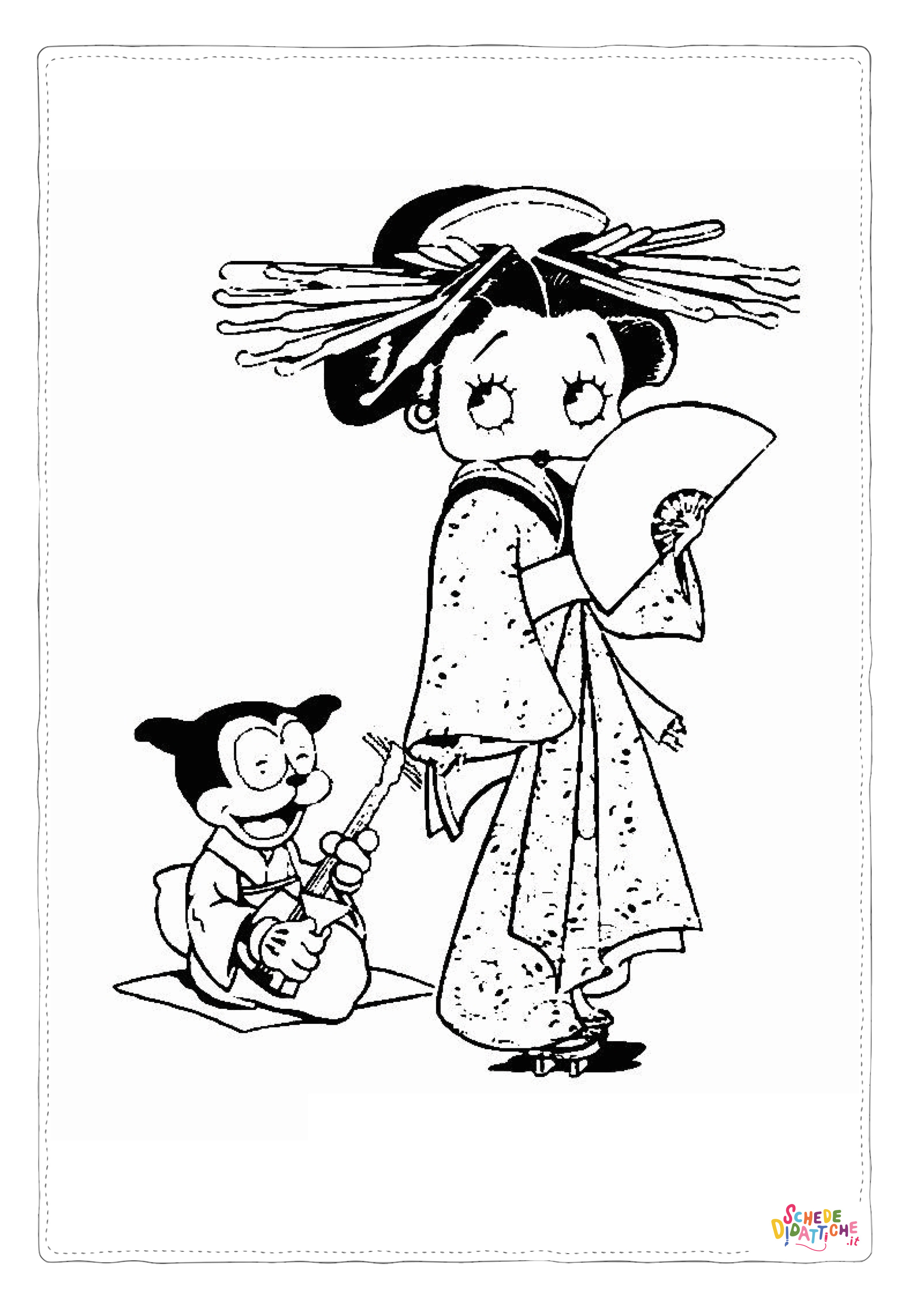 Disegno "Disegno di Betty Boop da stampare e colorare 3" Disegno di Betty Boop da stampare e colorare 3