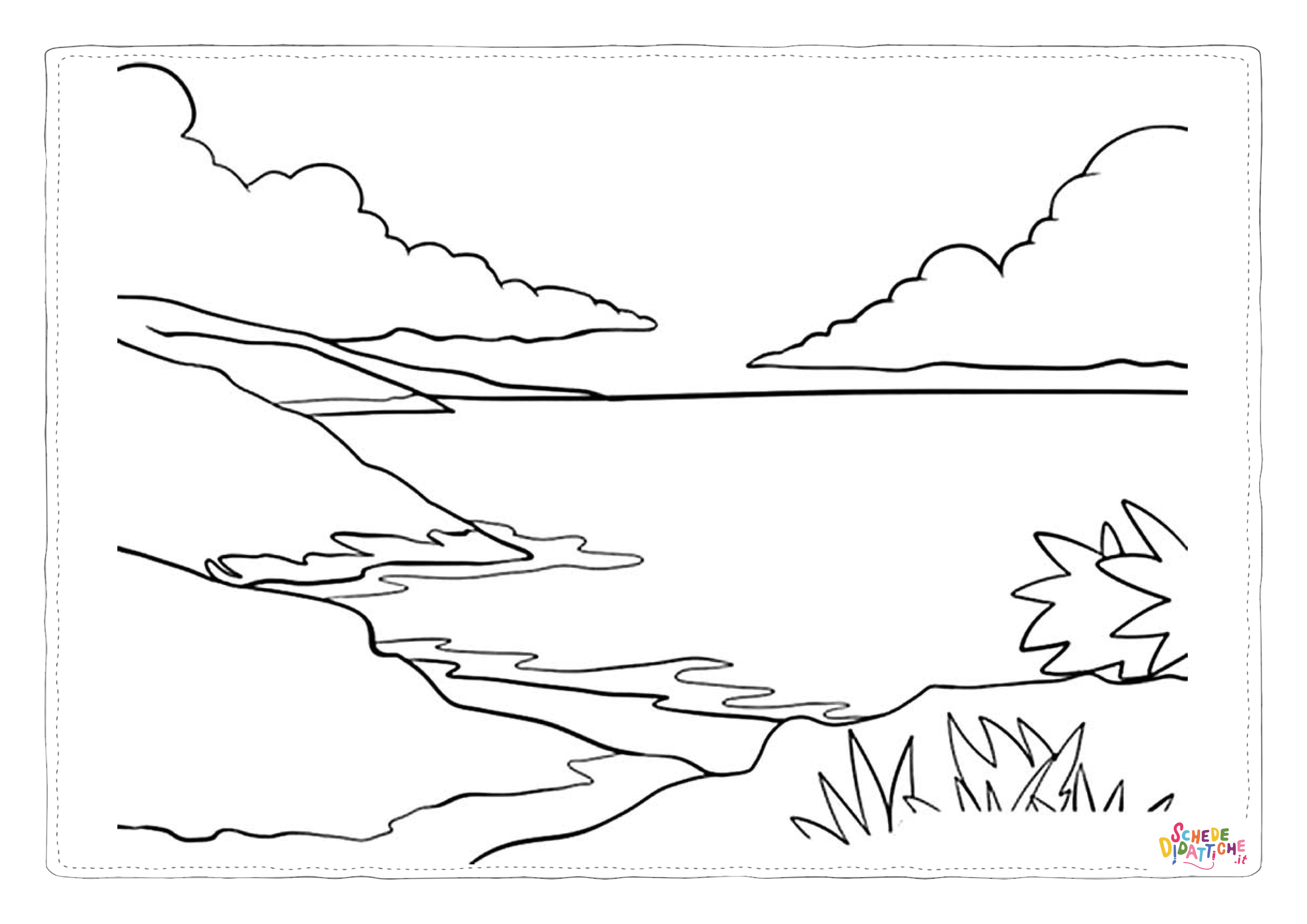 Disegno "Disegno di paesaggio da stampare e colorare 85" Disegno di paesaggio da stampare e colorare 85