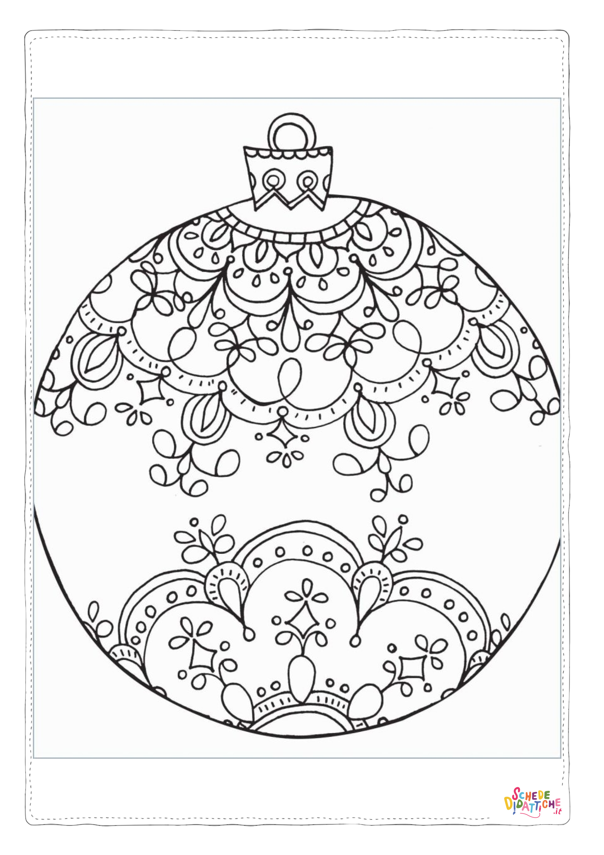 Disegno "Disegno di palla di Natale da stampare e colorare 14" Disegno di palla di Natale da stampare e colorare 14