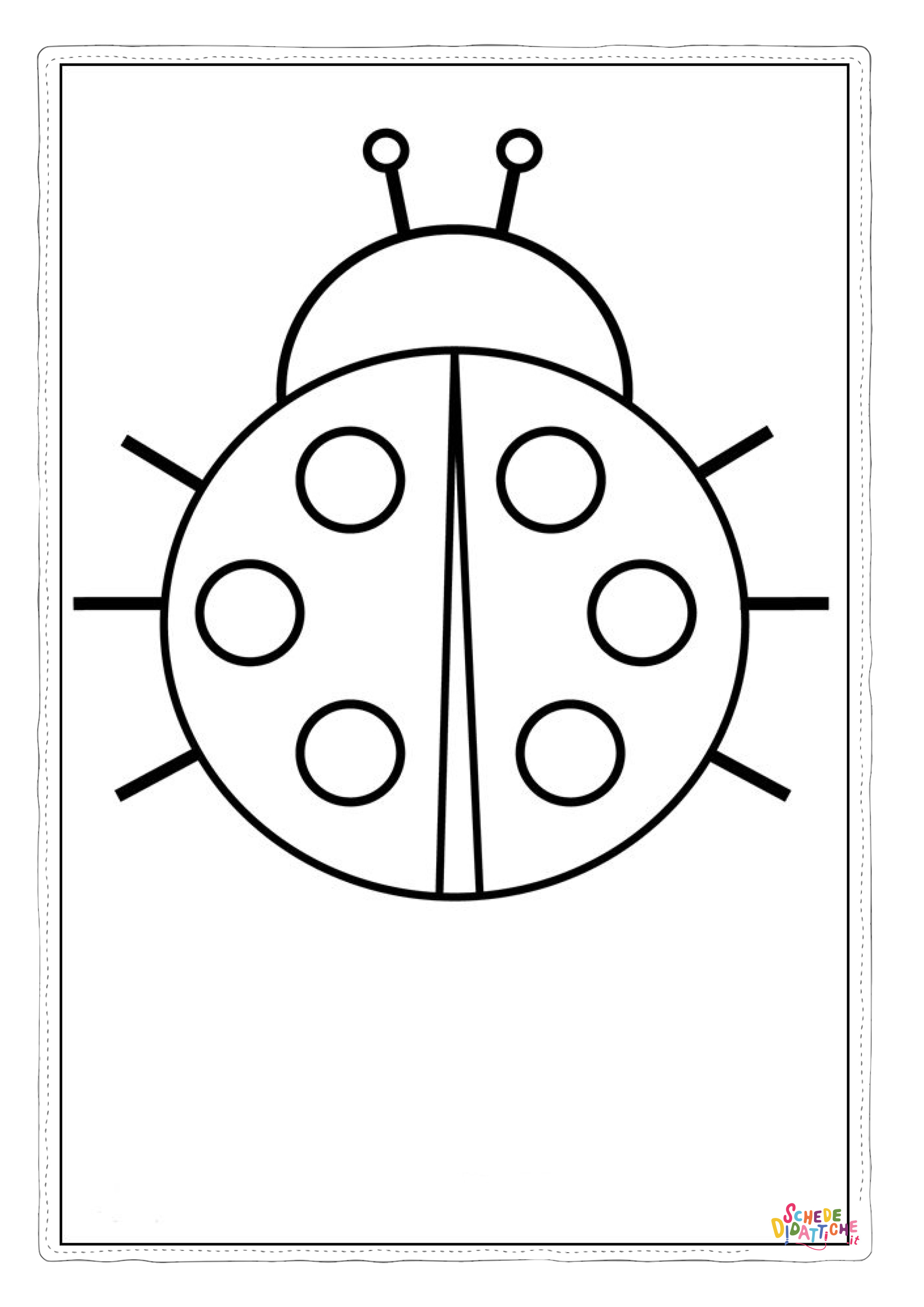 Disegno "Disegno di coccinella da stampare e colorare 51" Disegno di coccinella da stampare e colorare 51
