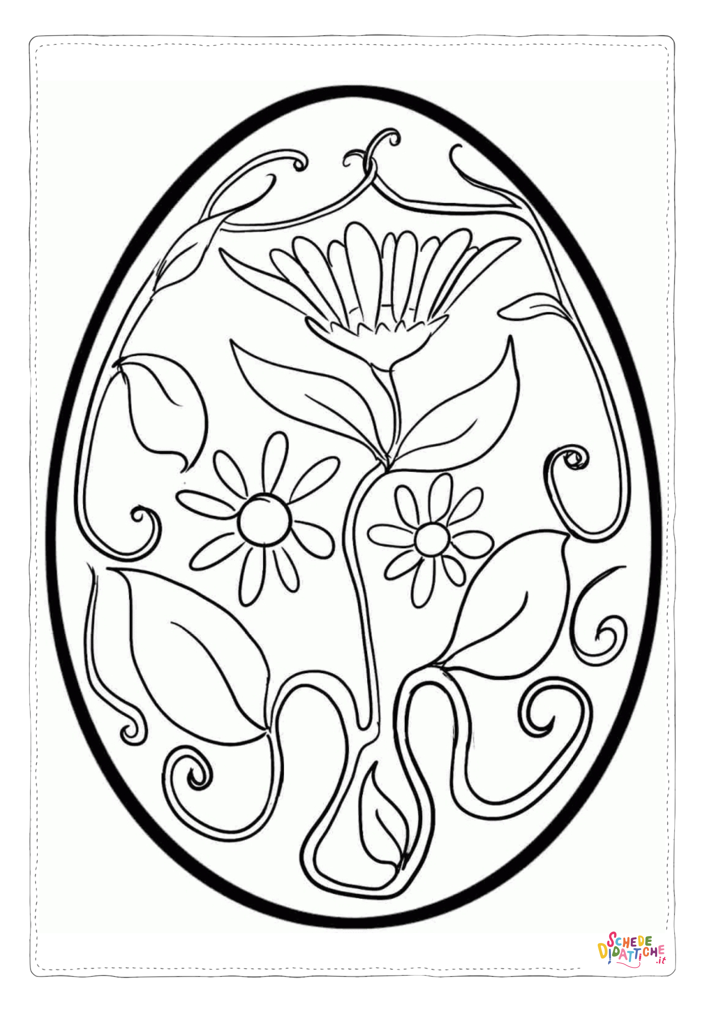 Disegno "Disegno di uovo di Pasqua da stampare e colorare 5" Disegno di uovo di Pasqua da stampare e colorare 5