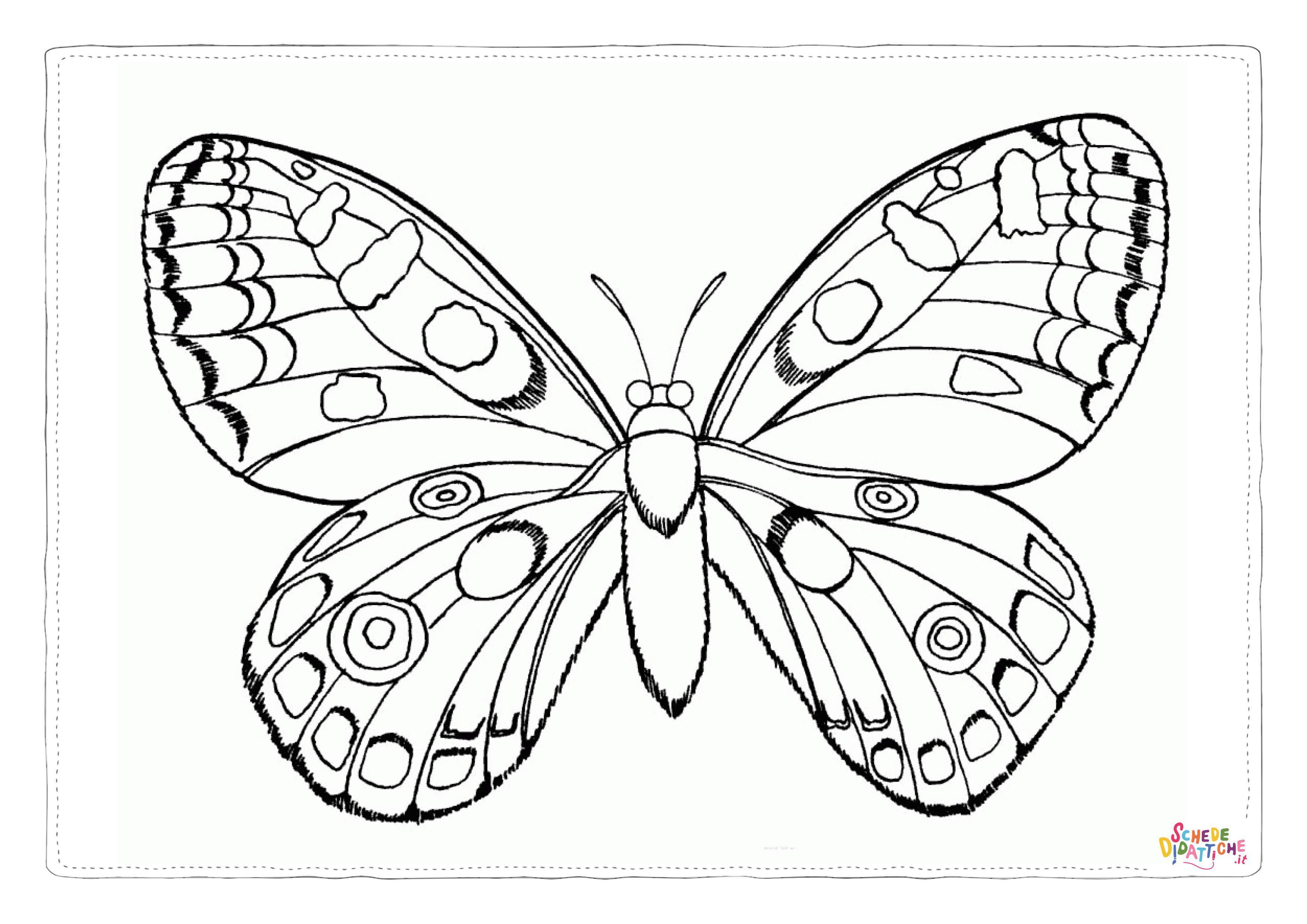 Disegno "Disegno di farfalla da stampare e colorare 226" Disegno di farfalla da stampare e colorare 226