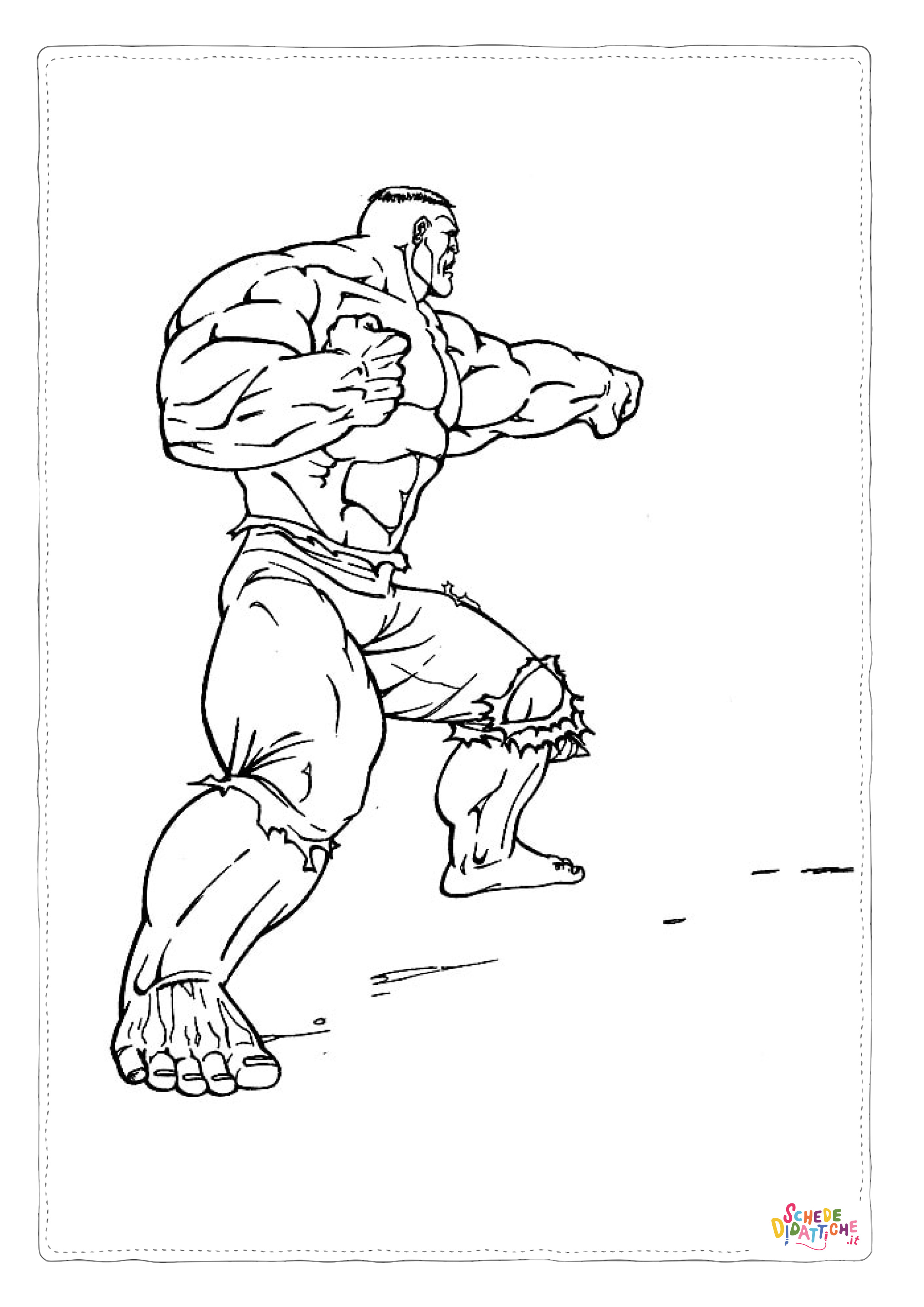Disegno "Disegno di Hulk da stampare e colorare 126" Disegno di Hulk da stampare e colorare 126