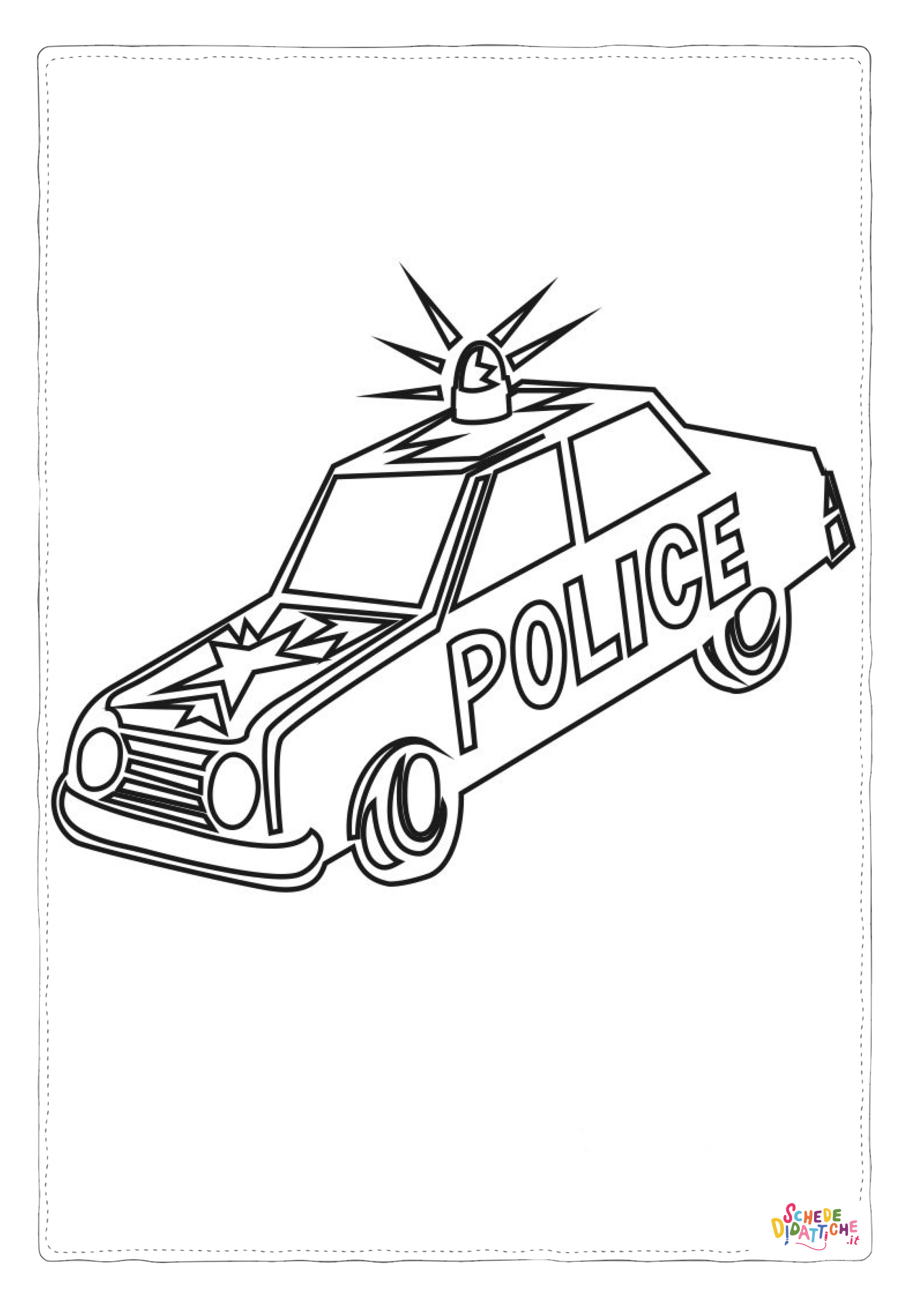 Disegno "Disegno di auto della polizia da stampare e colorare 22" Disegno di auto della polizia da stampare e colorare 22