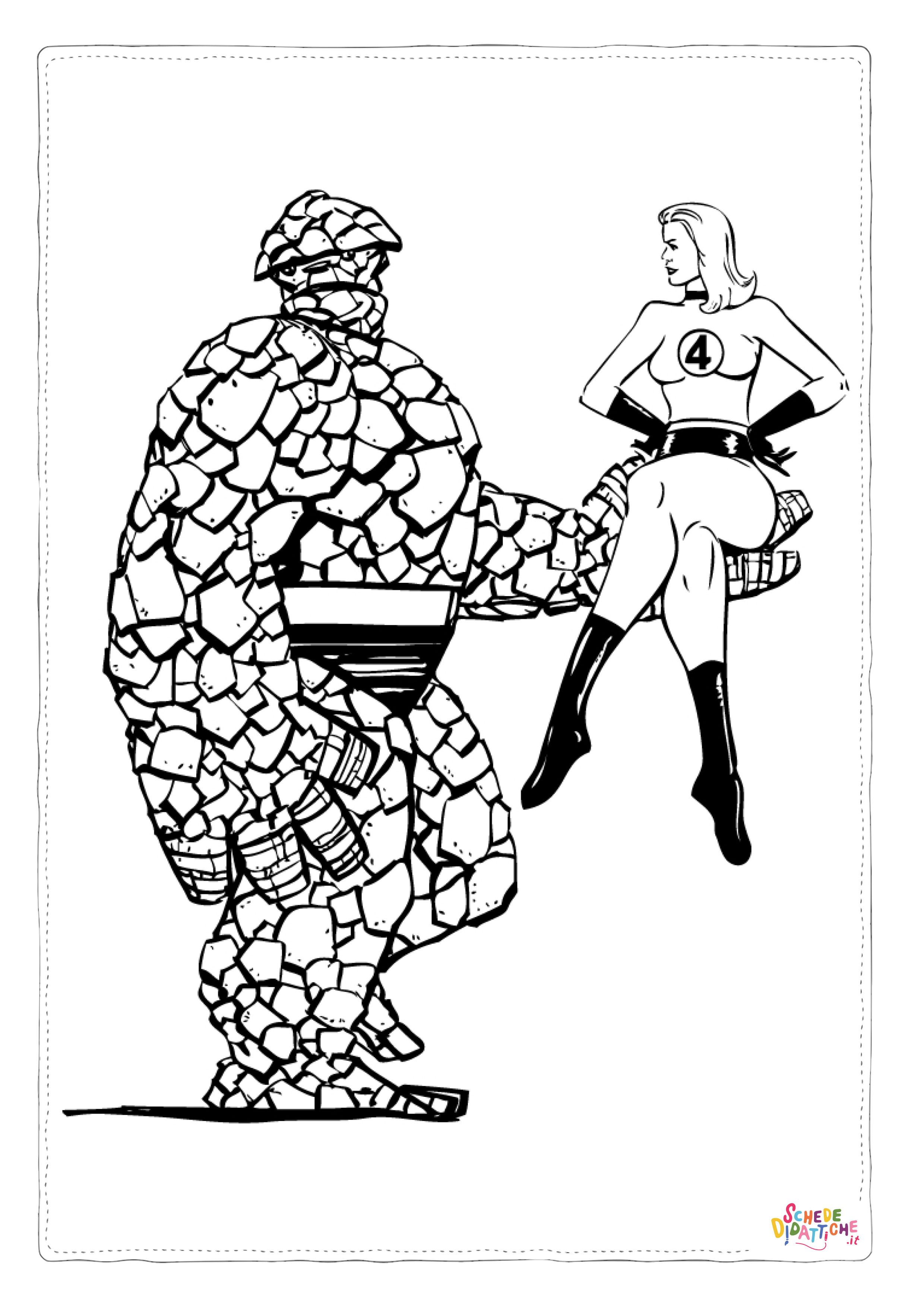 Disegno "Disegno di I Fantastici 4 da stampare e colorare 5" Disegno di I Fantastici 4 da stampare e colorare 5