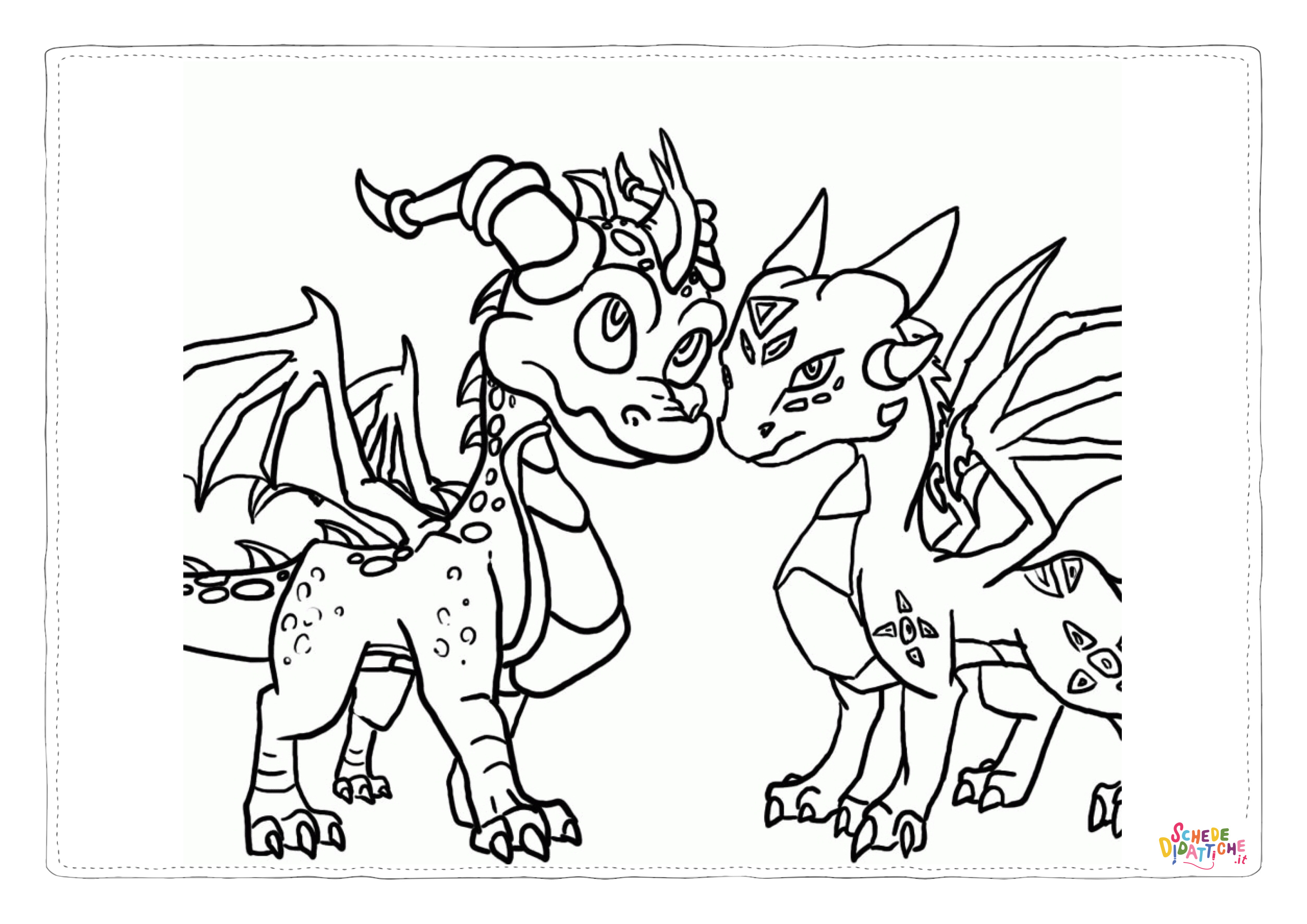 Disegno di Spyro da stampare e colorare