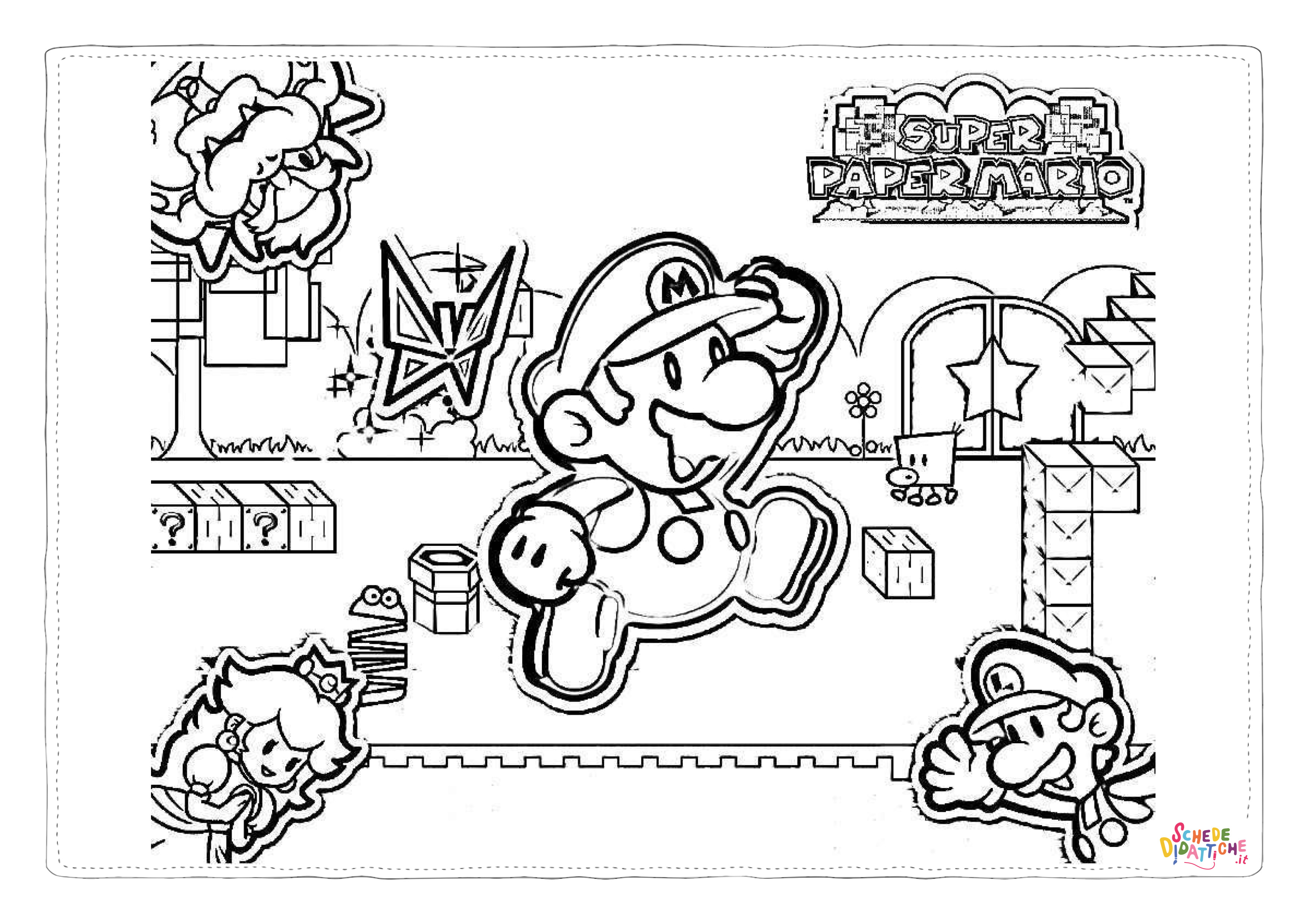 Disegno "Disegno di Super Mario da stampare e colorare 35" Disegno di Super Mario da stampare e colorare 35
