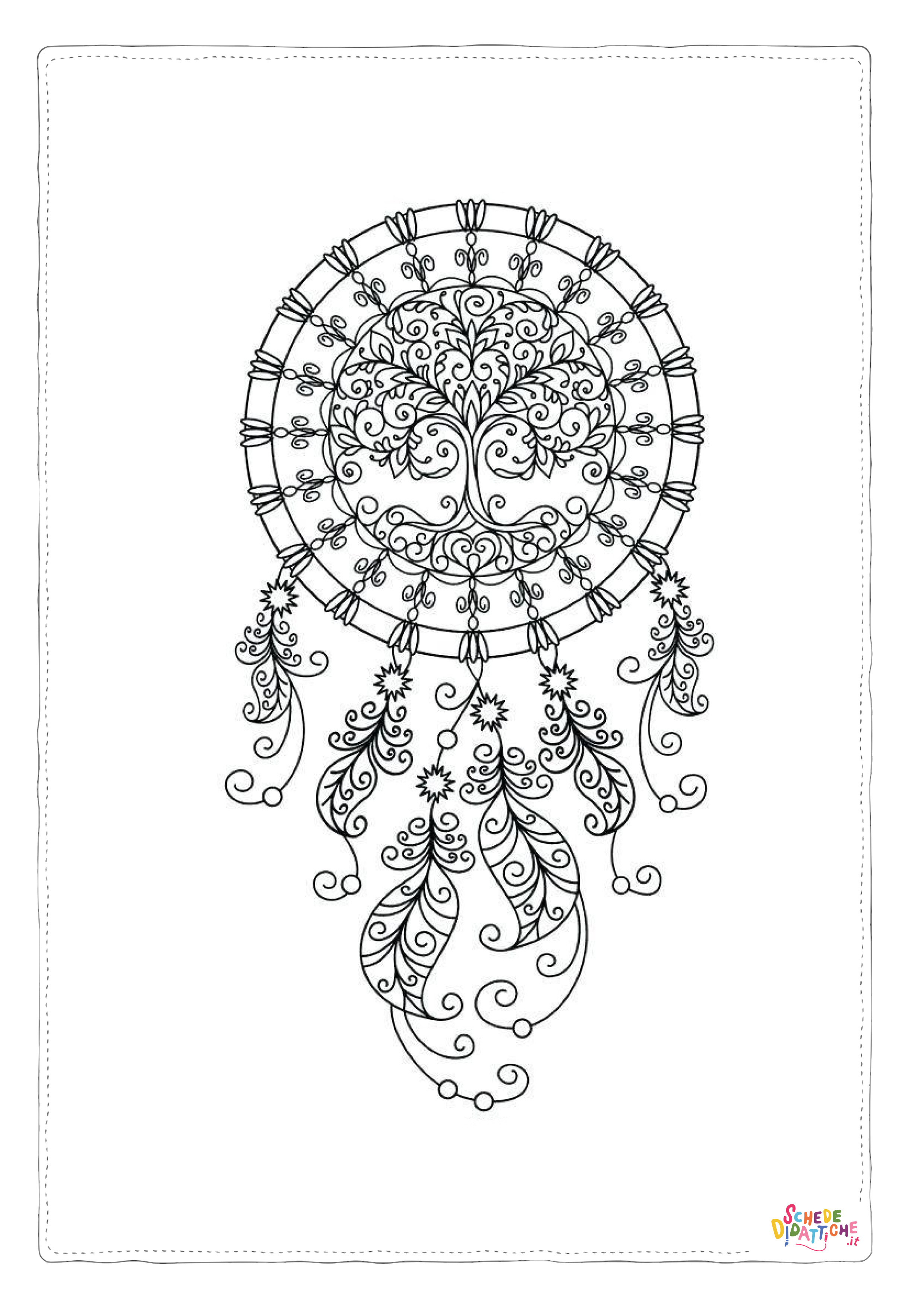 Disegno "Disegno di acchiappasogni da stampare e colorare 22" Disegno di acchiappasogni da stampare e colorare 22