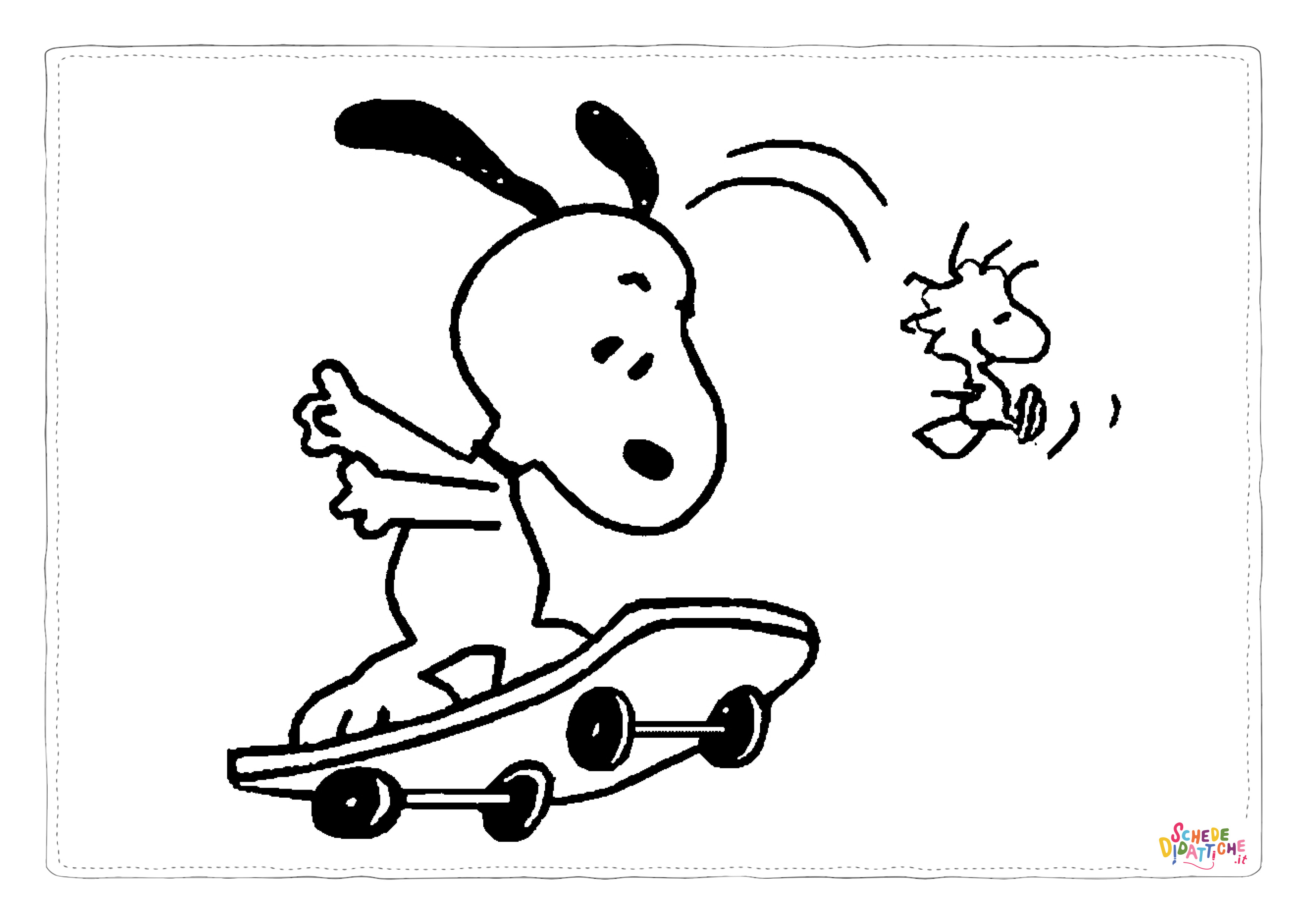 Disegno di Snoopy da stampare e colorare 36