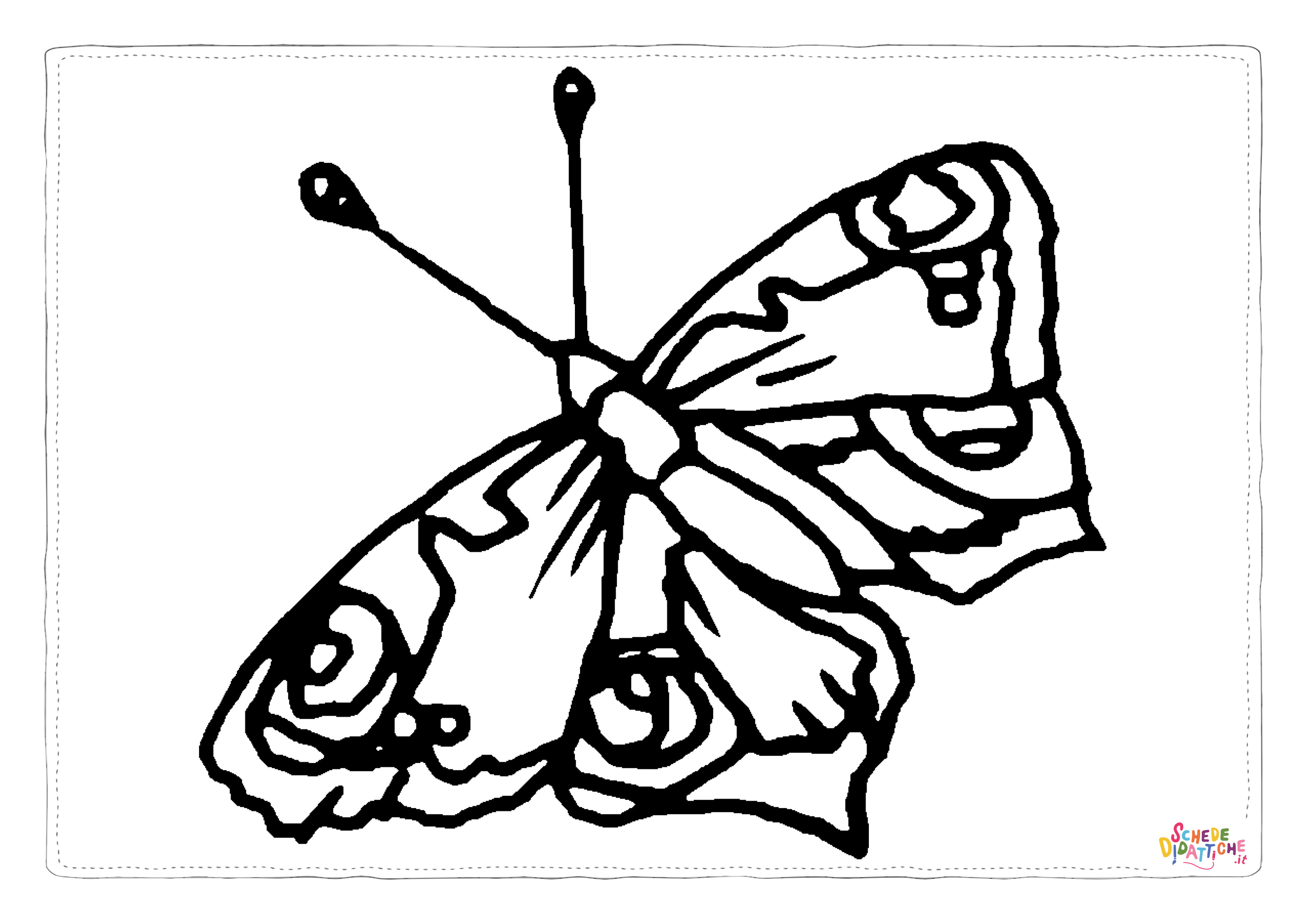Disegno "Disegno di farfalla da stampare e colorare 120" Disegno di farfalla da stampare e colorare 120