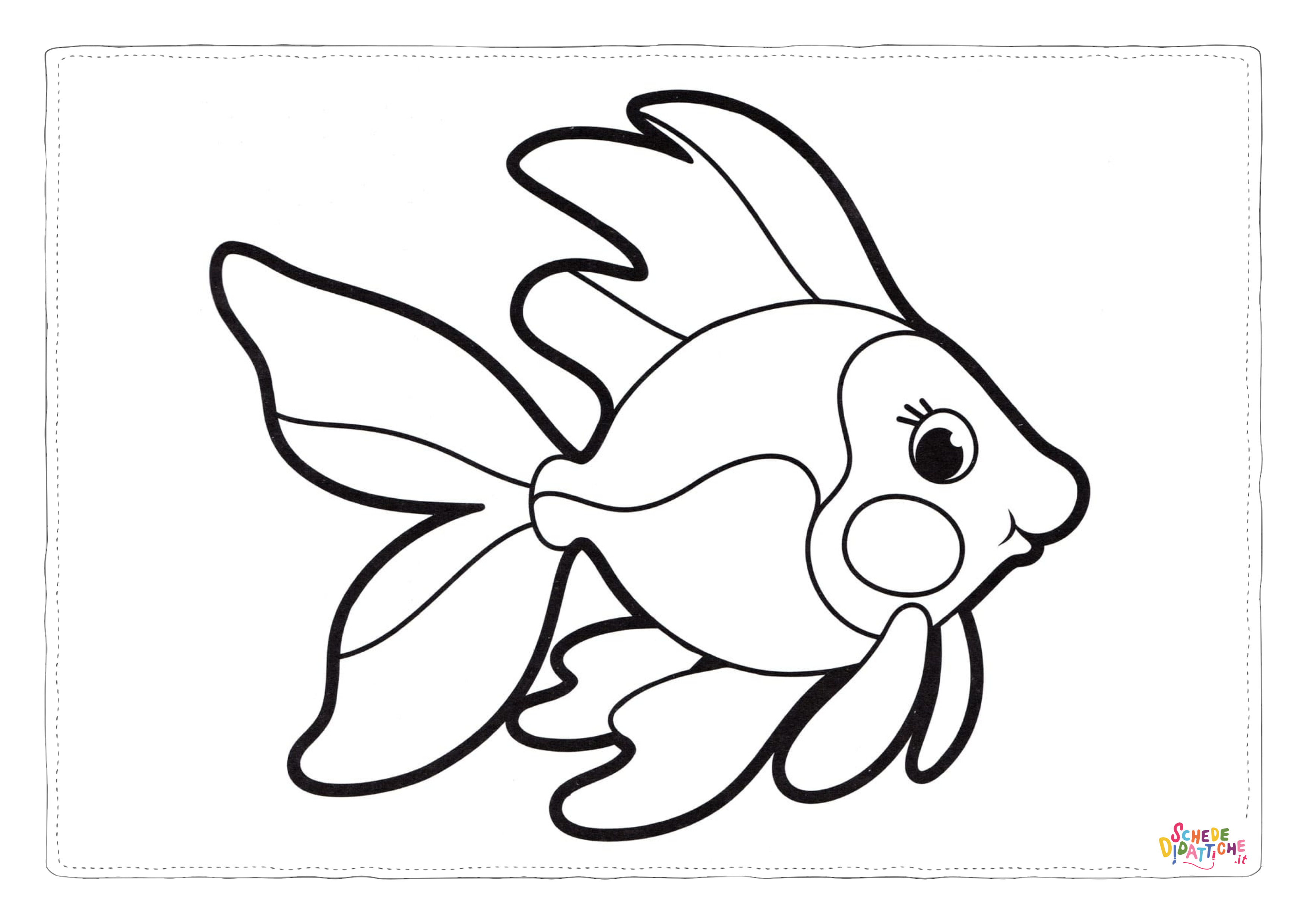 Disegno "Disegno di pesce da stampare e colorare 193" Disegno di pesce da stampare e colorare 193