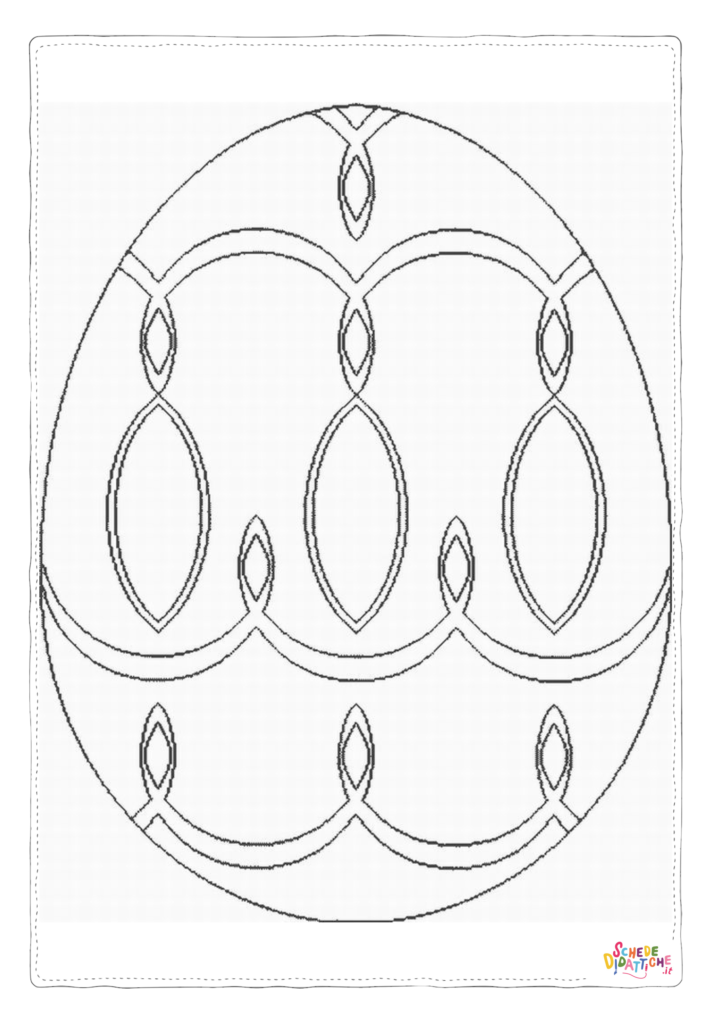 Disegno "Disegno di uovo di Pasqua da stampare e colorare 71" Disegno di uovo di Pasqua da stampare e colorare 71