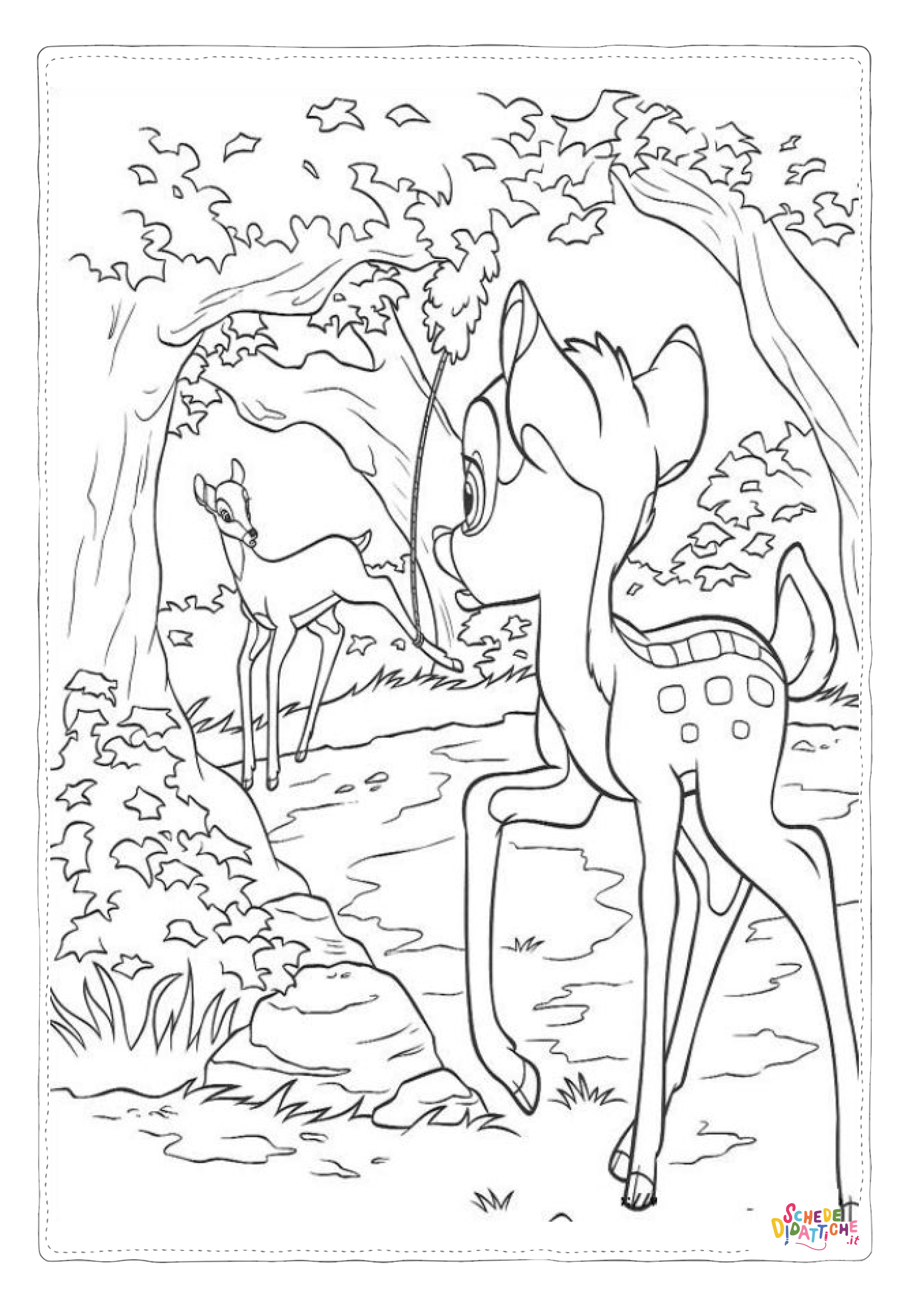 Disegno "Disegno di Bambi da stampare e colorare 26" Disegno di Bambi da stampare e colorare 26