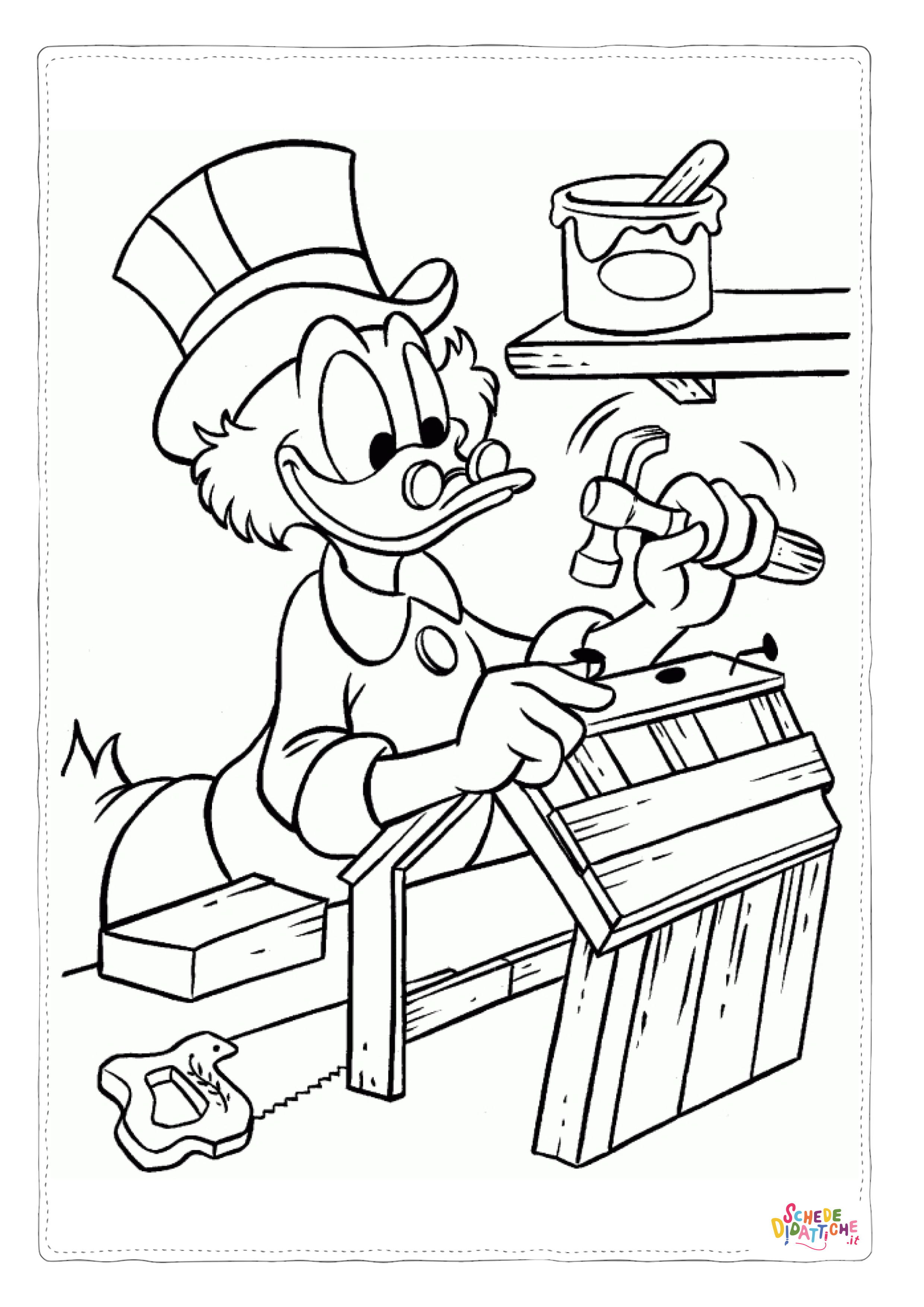 Disegno "Disegno di Zio Paperone da stampare e colorare 2" Disegno di Zio Paperone da stampare e colorare 2