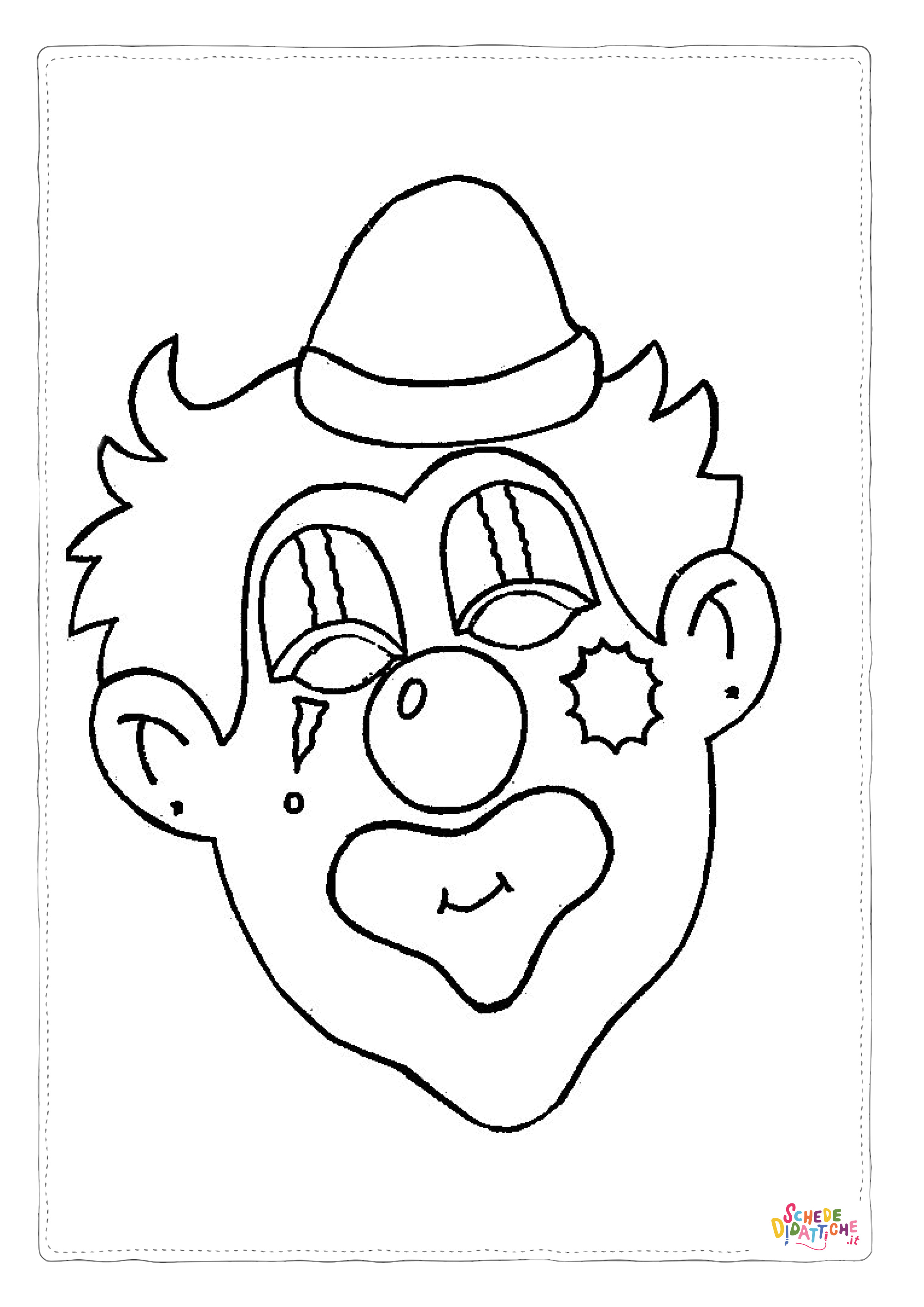 Disegno "Disegno di clown da stampare e colorare 12" Disegno di clown da stampare e colorare 12