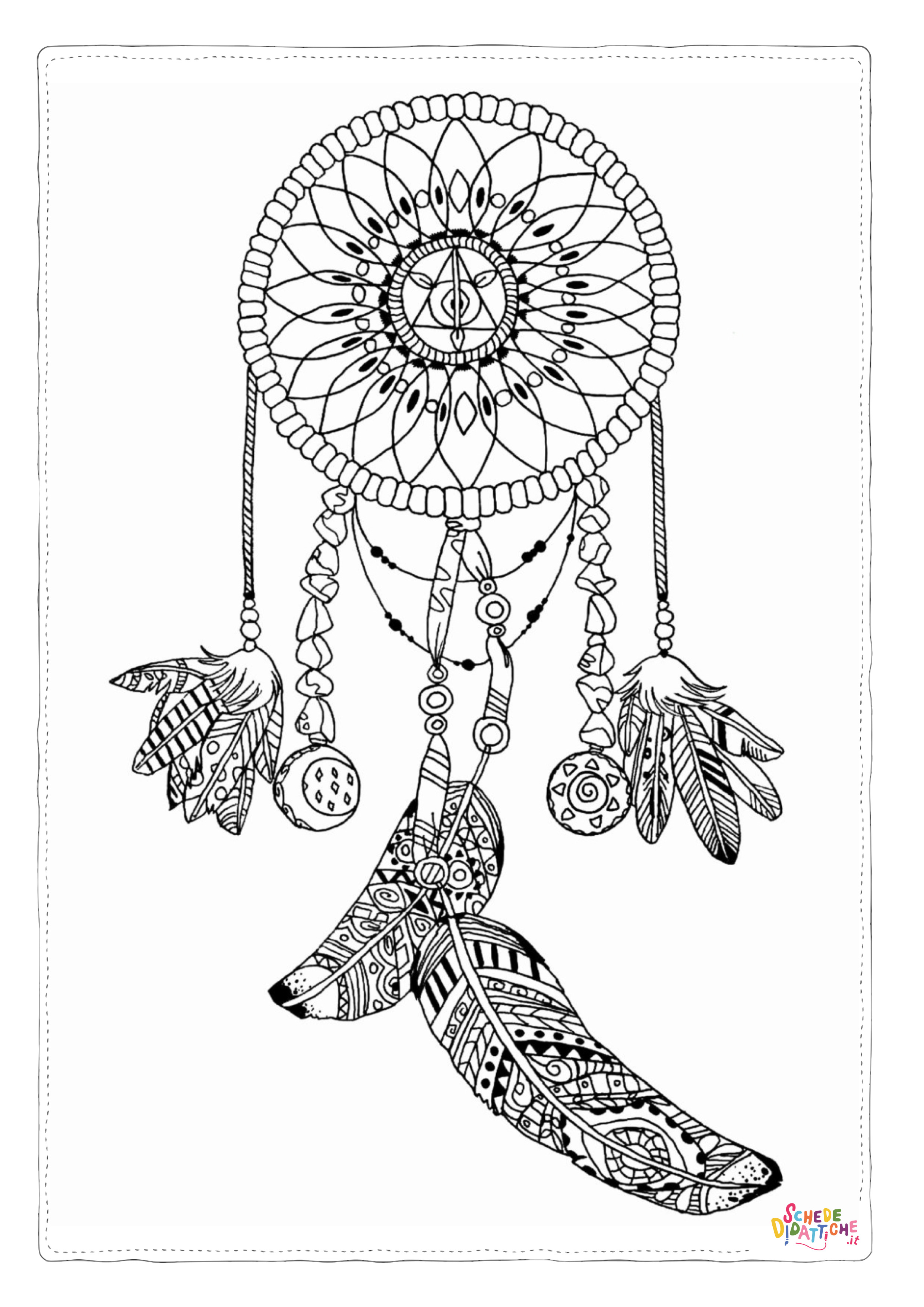 Disegno di acchiappasogni da stampare e colorare 5