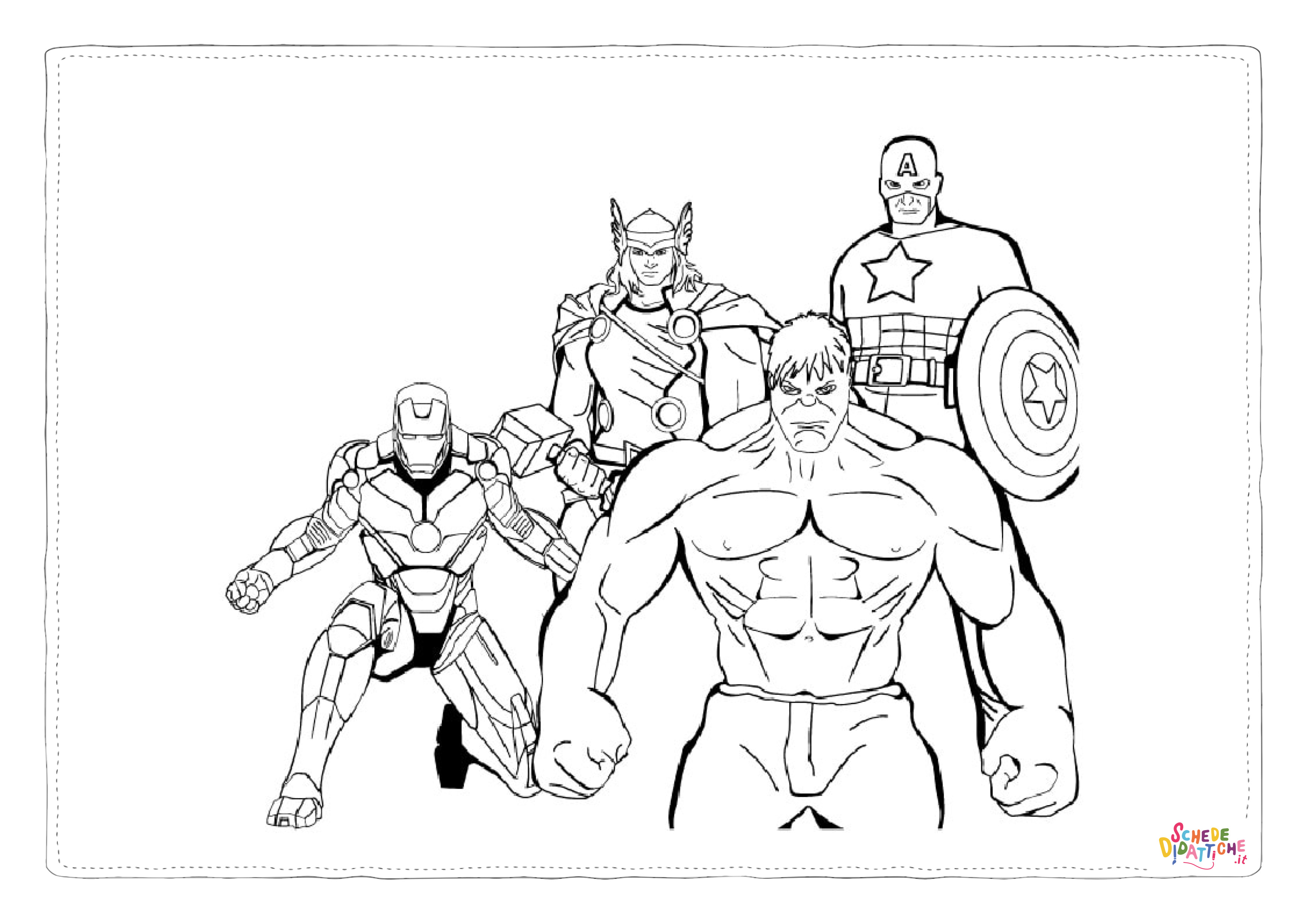 Disegno di Hulk da stampare e colorare 78