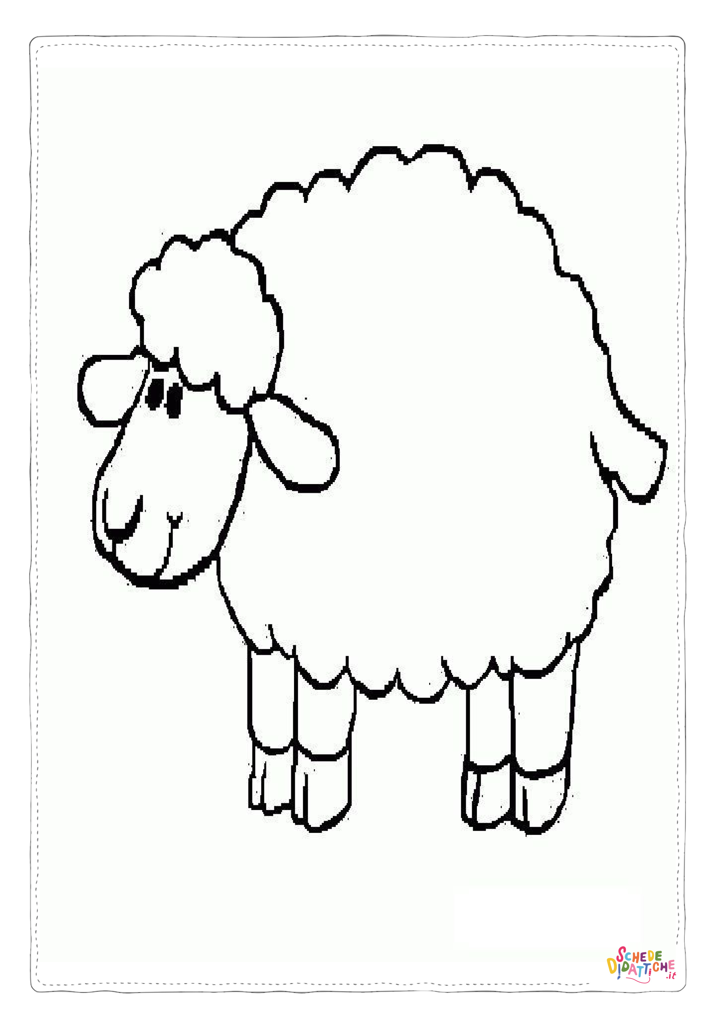 Disegno "Disegno di pecora da stampare e colorare 85" Disegno di pecora da stampare e colorare 85