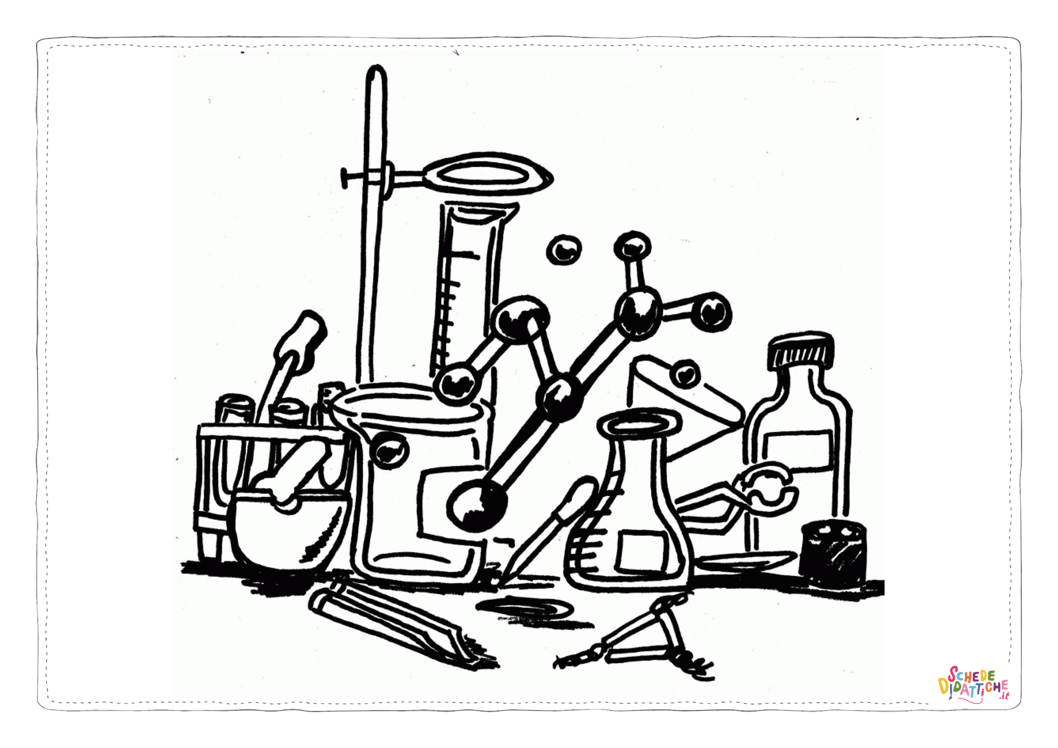Disegno di scienziato da stampare e colorare 2