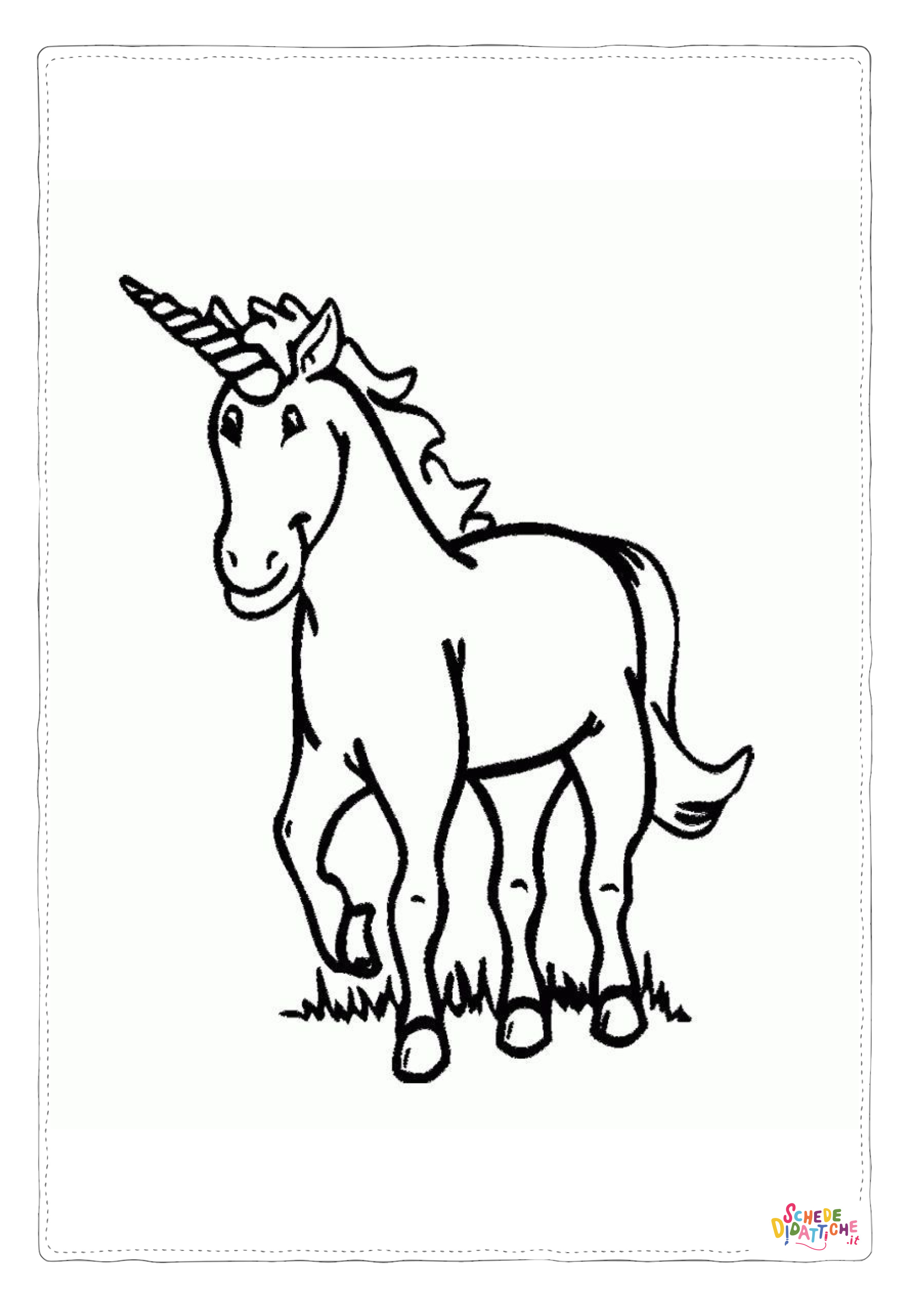 Disegno "Disegno di unicorno da stampare e colorare 69" Disegno di unicorno da stampare e colorare 69
