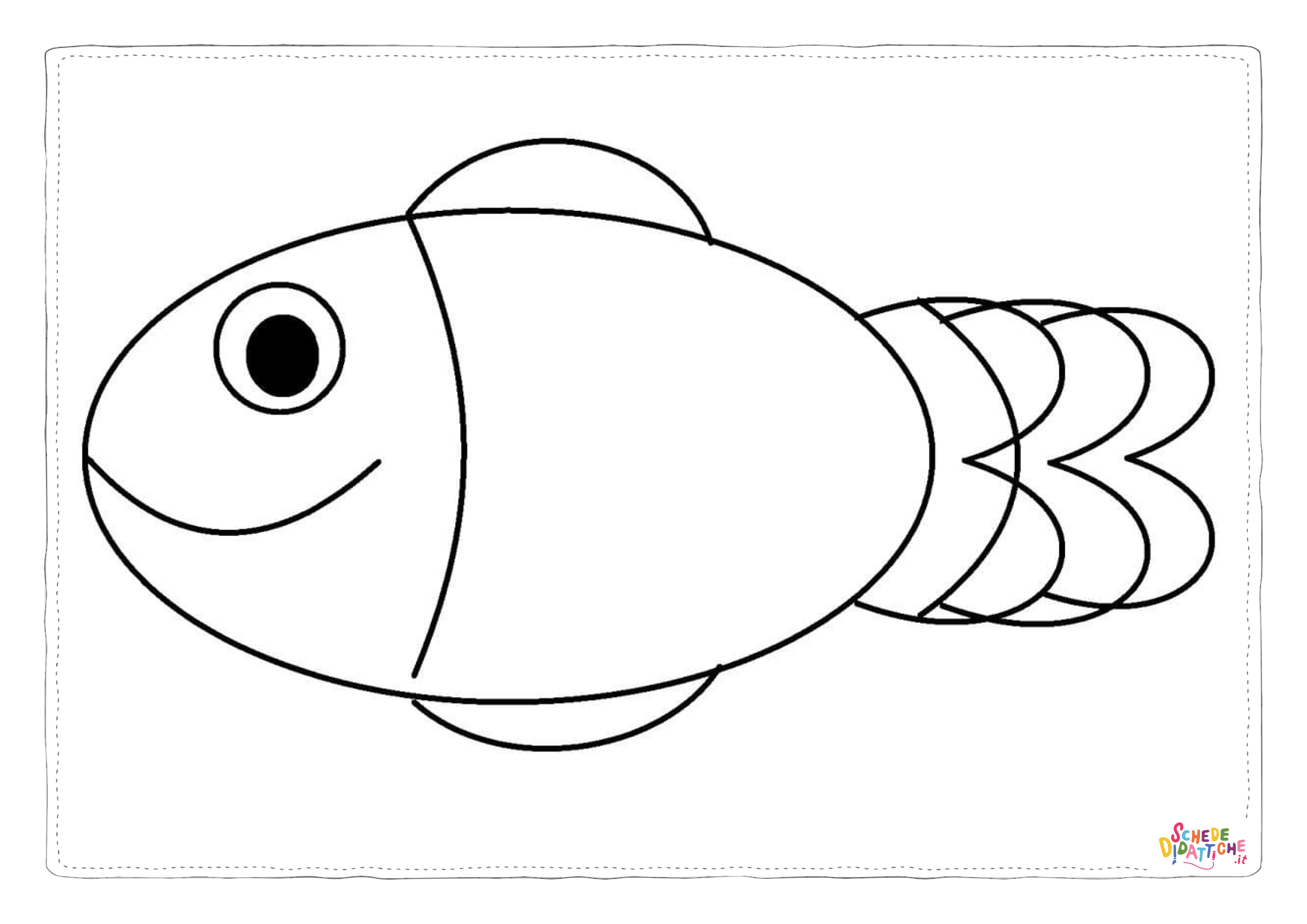 Disegno "Disegno di pesce da stampare e colorare 160" Disegno di pesce da stampare e colorare 160